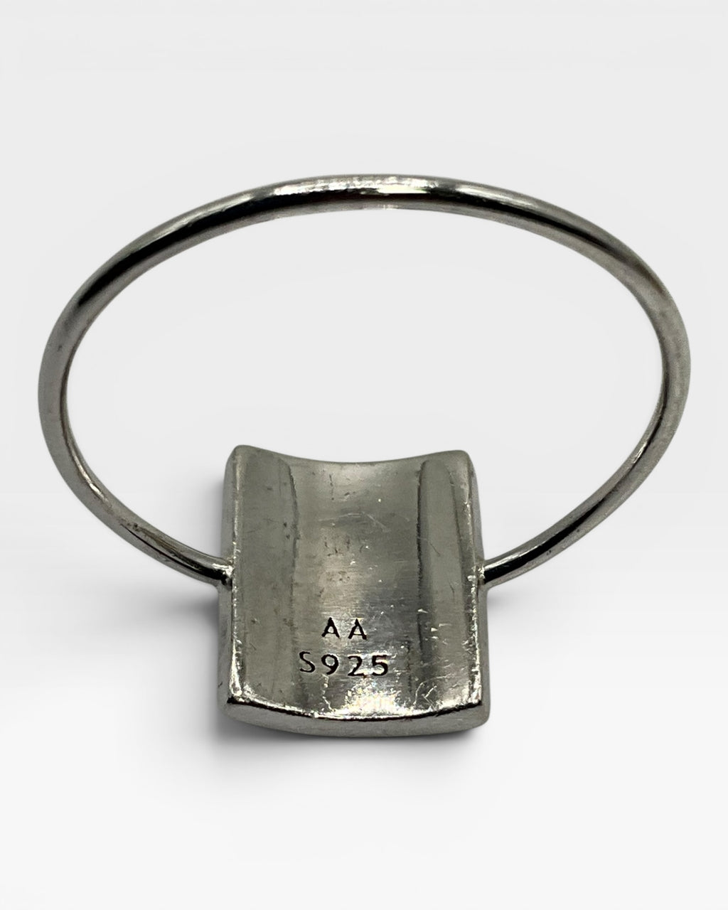 Sterling Silver ‘I Am Enough’ Square Inspirational Ring - Estate Sale (Great Condition)