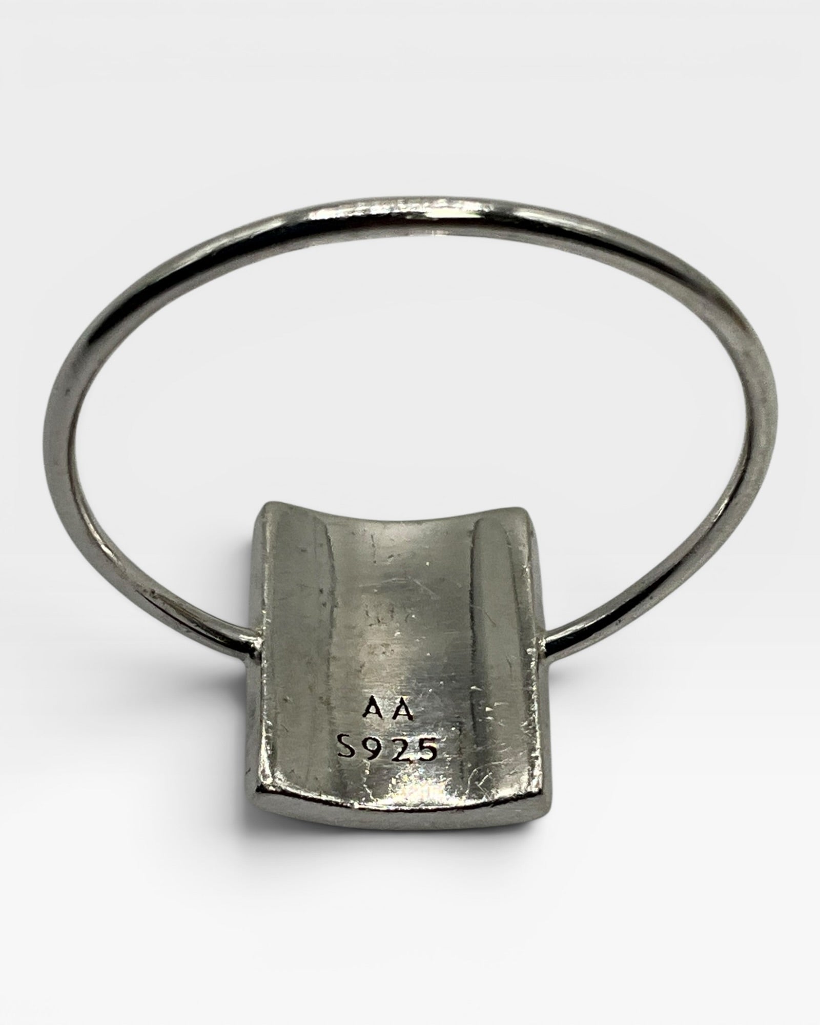 Sterling Silver ‘I Am Enough’ Square Inspirational Ring - Estate Sale (Great Condition)