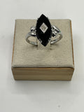 14 KT GE ESPO Vintage Joseph Esposito Black Onyx-style Ring - Estate Sale (Great Condition)