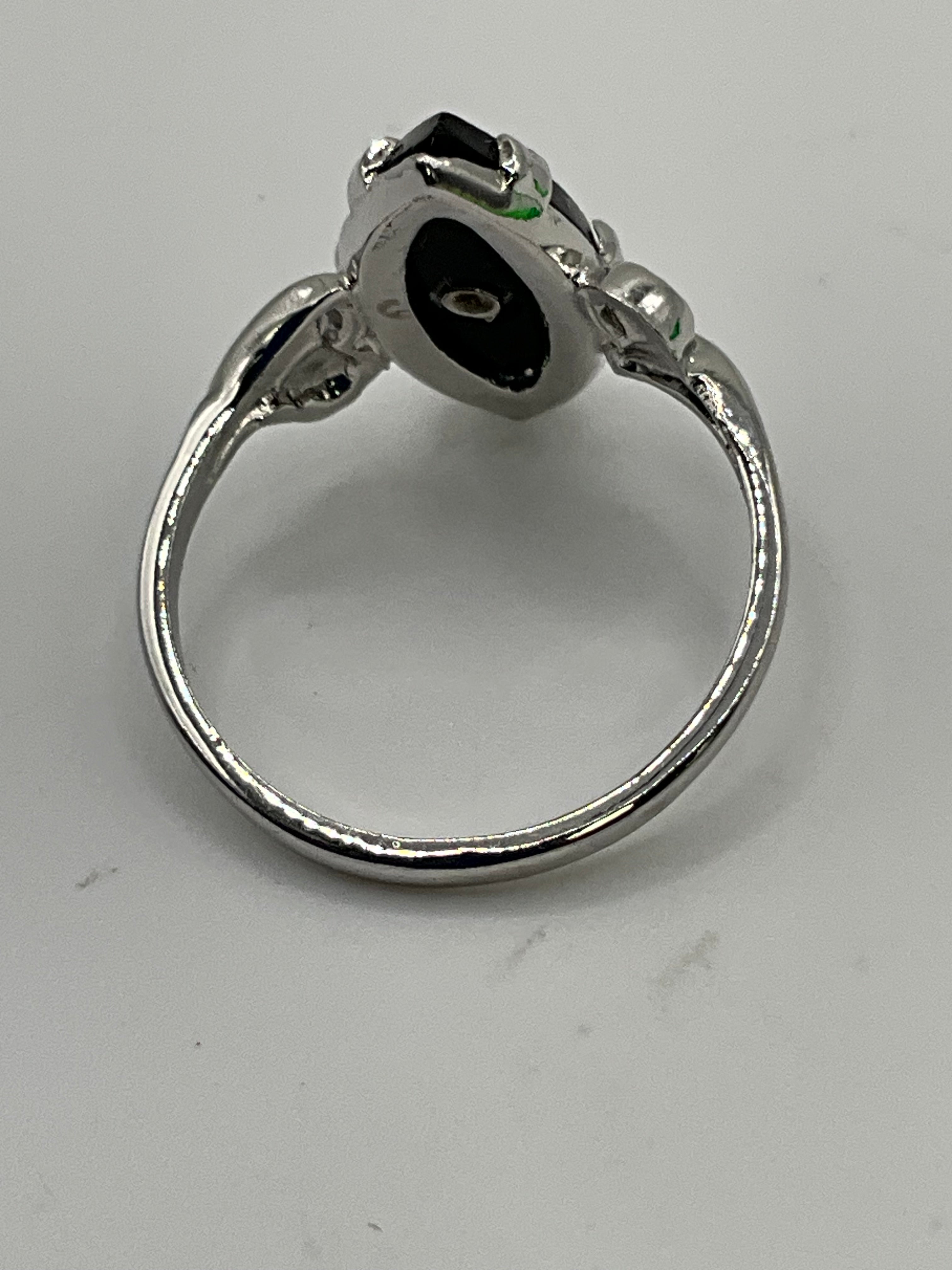 14 KT GE ESPO Vintage Joseph Esposito Black Onyx-style Ring - Estate Sale (Great Condition)