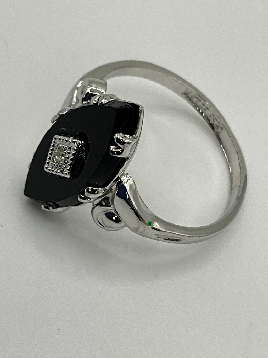 14 KT GE ESPO Vintage Joseph Esposito Black Onyx-style Ring - Estate Sale (Great Condition)