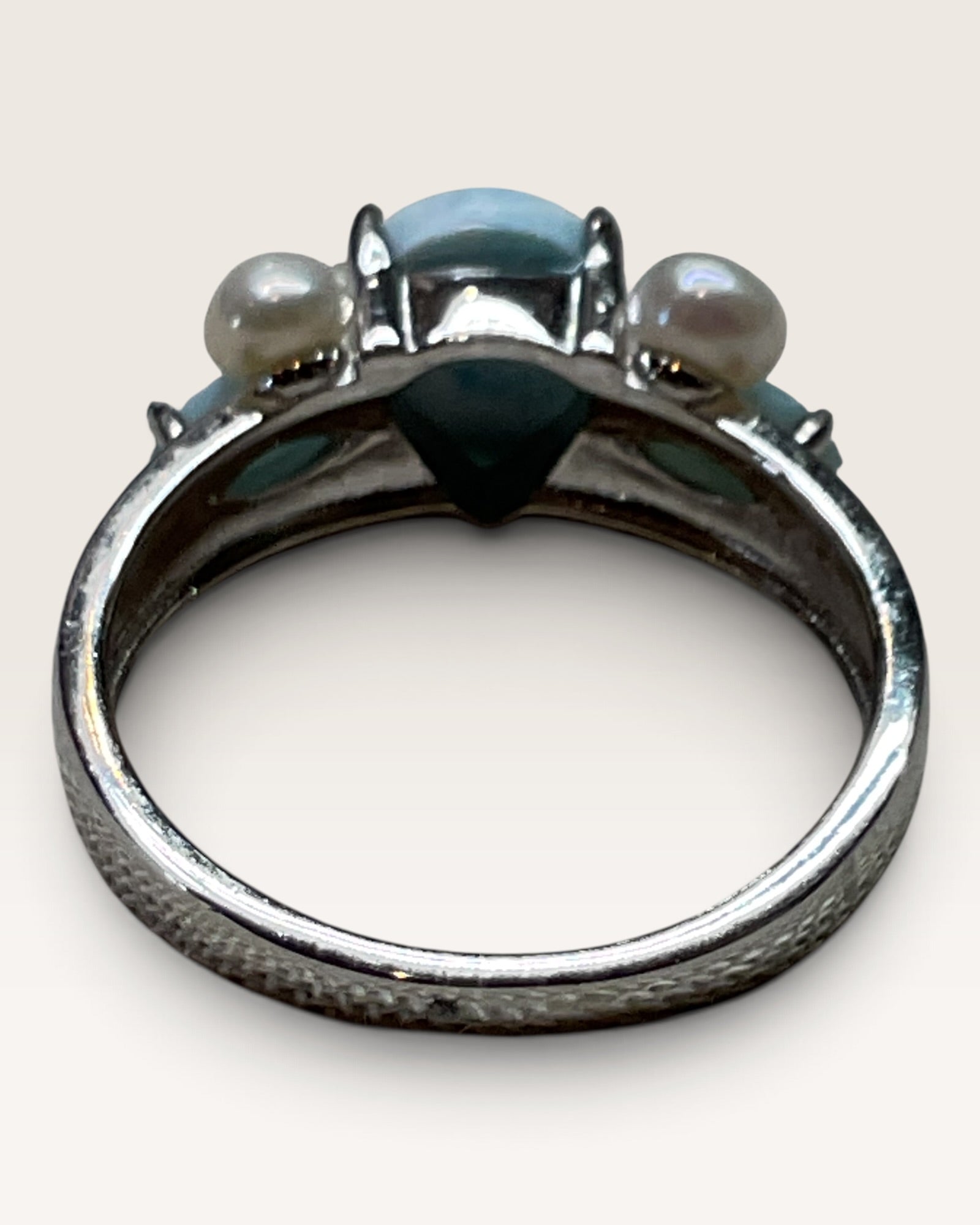 Natural Dominican Republic Larimar Gemstone Ring