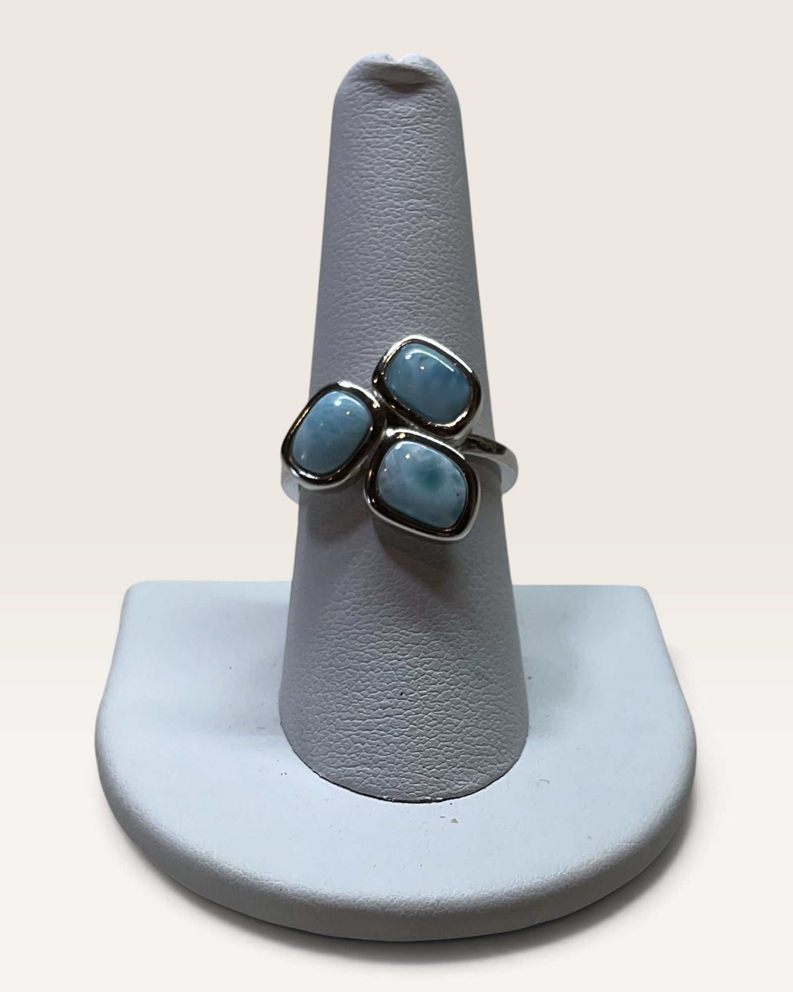 Natural Dominican Republic Larimar Gemstone Ring