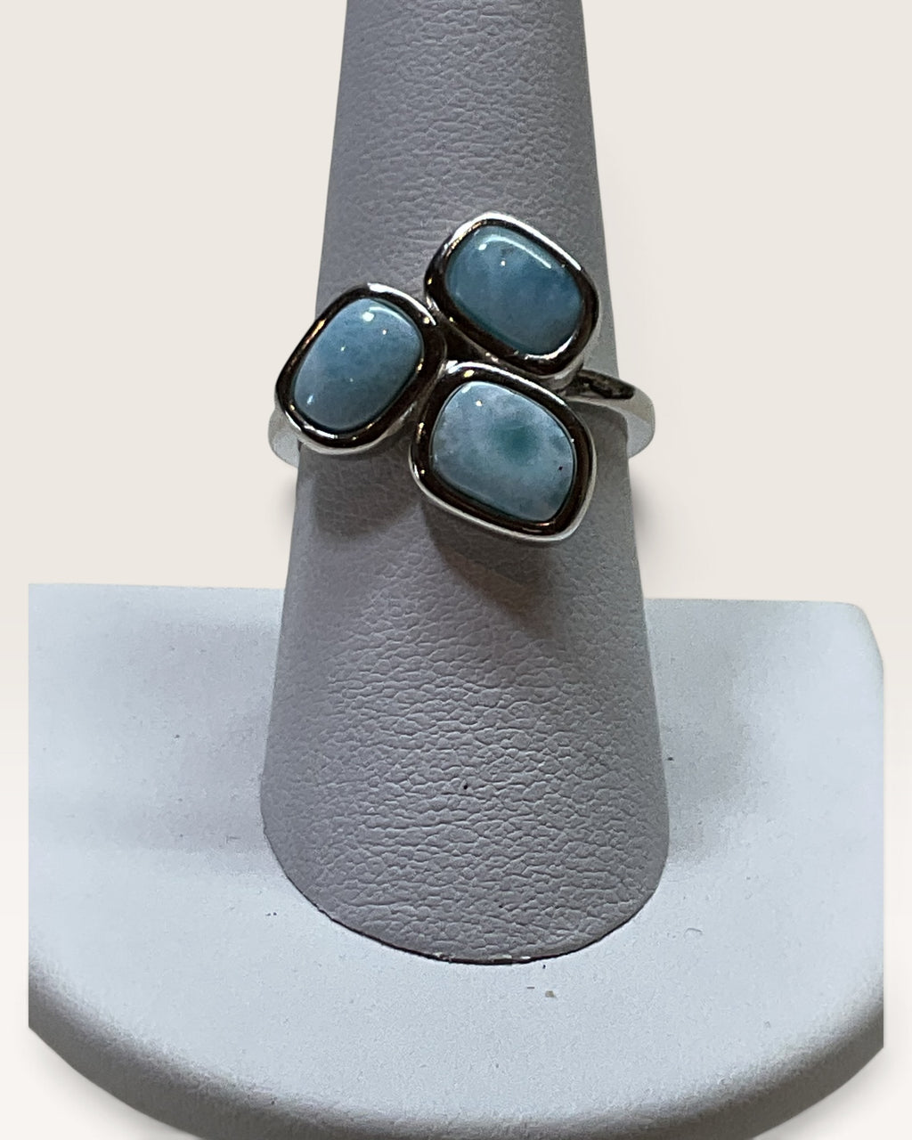 Natural Dominican Republic Larimar Gemstone Ring