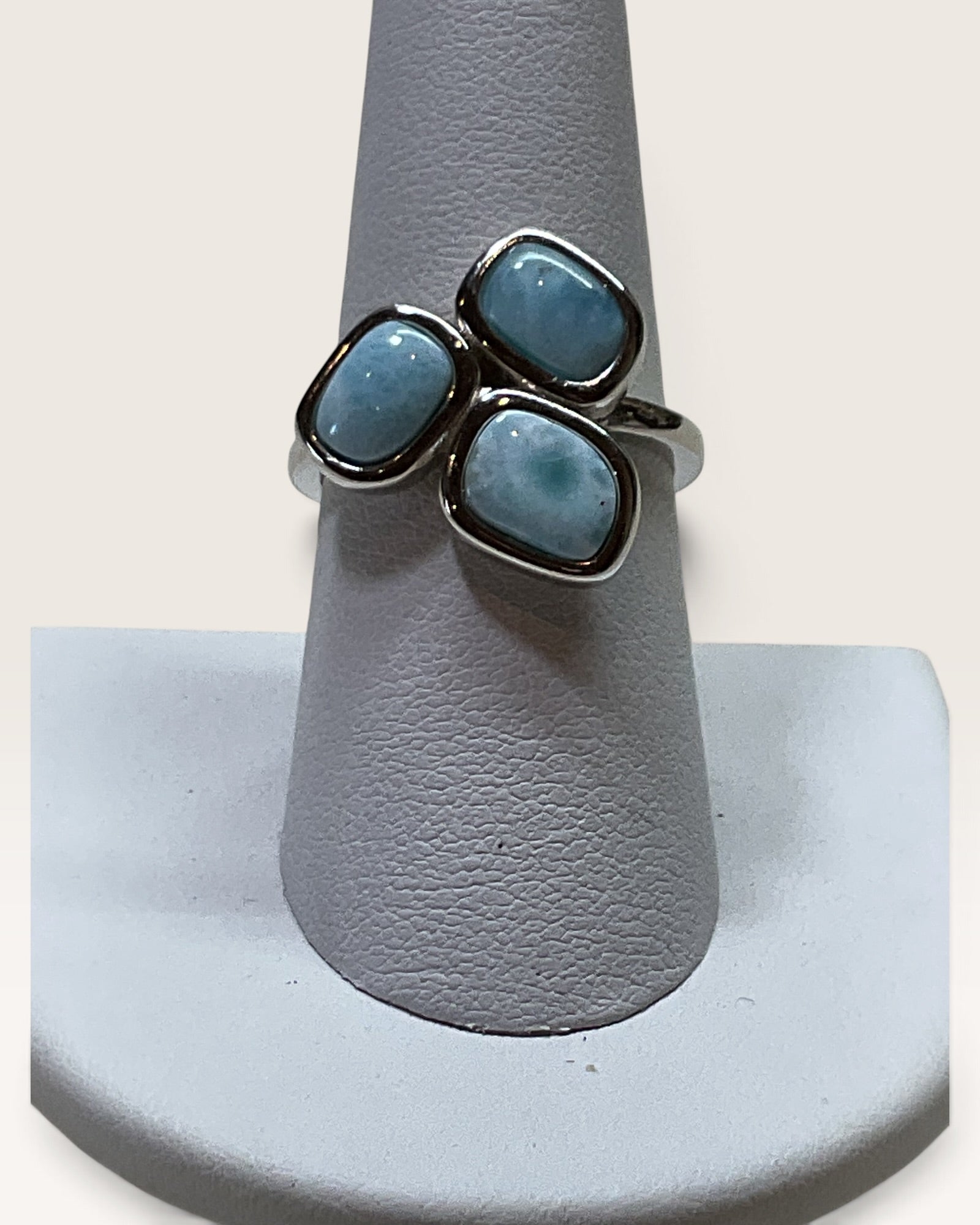 Natural Dominican Republic Larimar Gemstone Ring