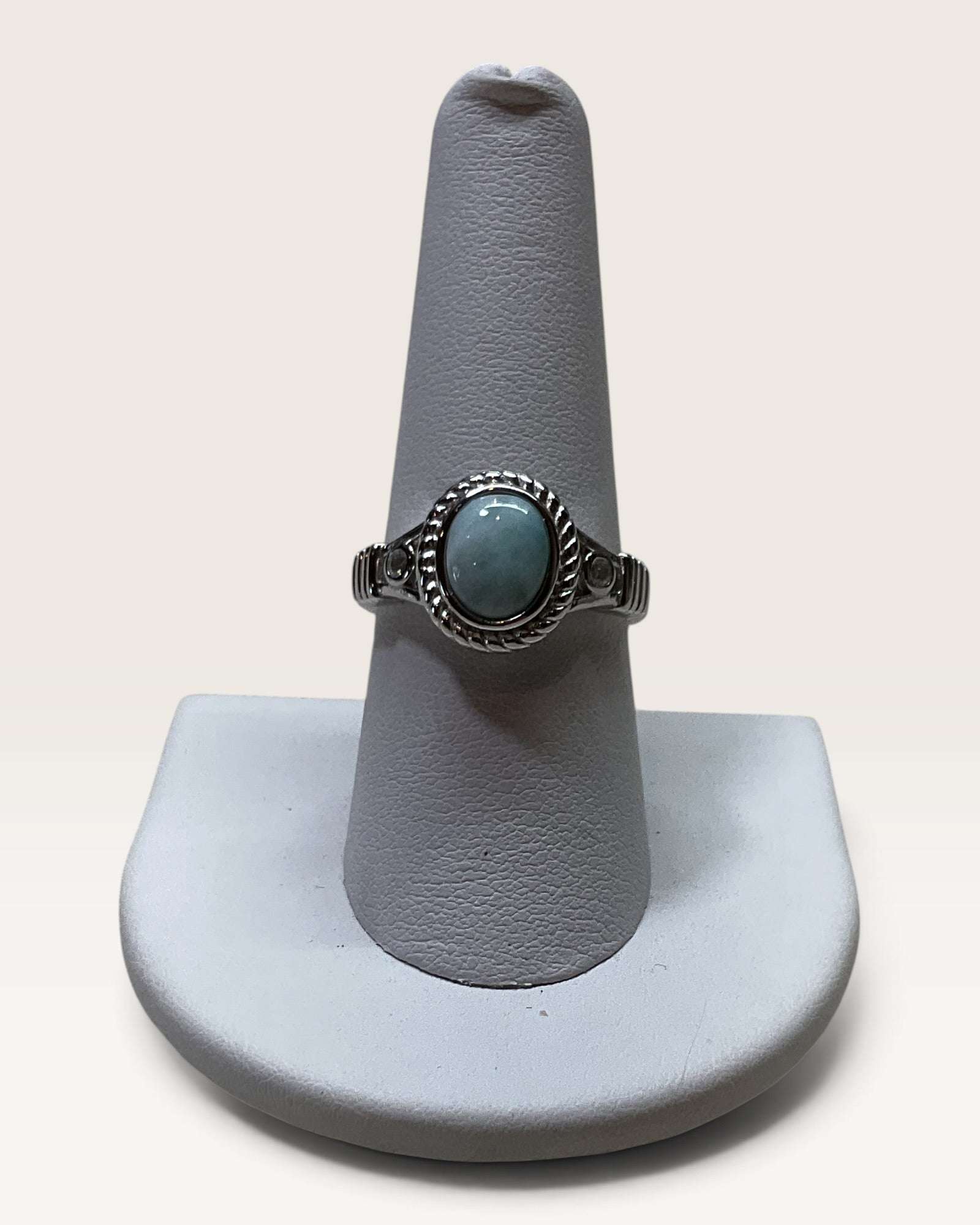 Natural Dominican Republic Larimar Gemstone Ring