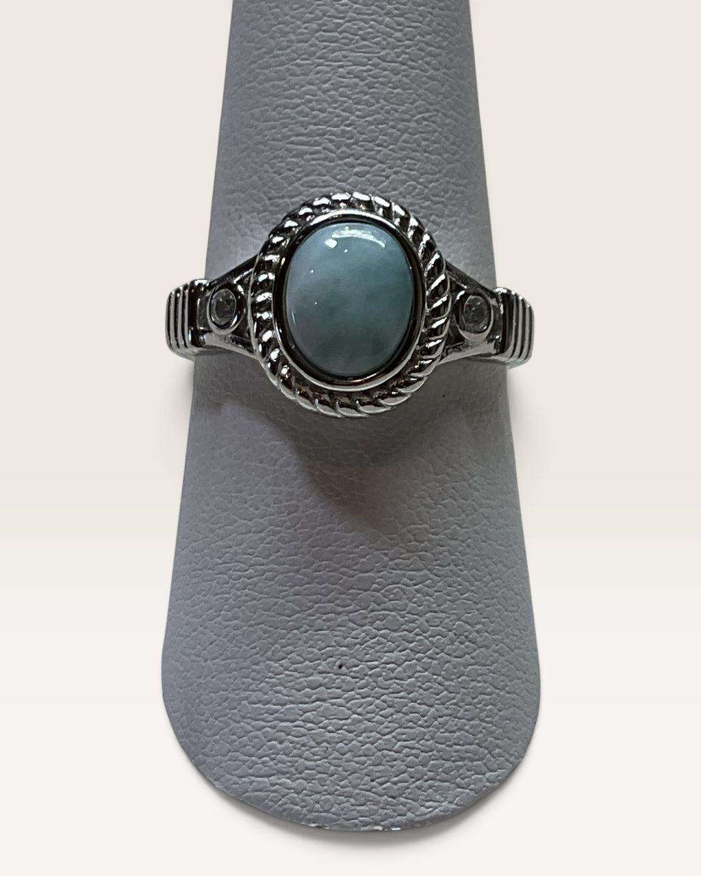 Natural Dominican Republic Larimar Gemstone Ring