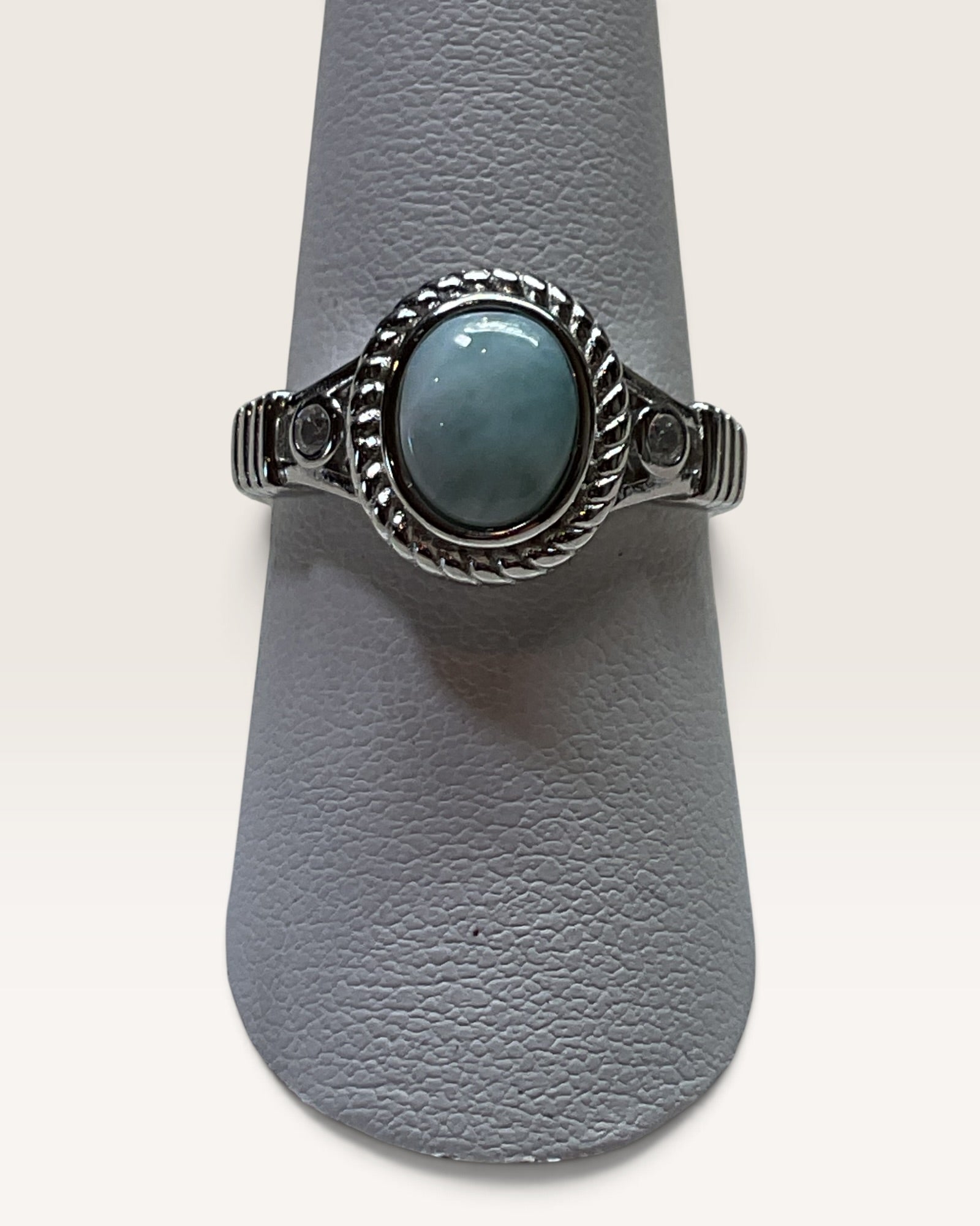 Natural Dominican Republic Larimar Gemstone Ring