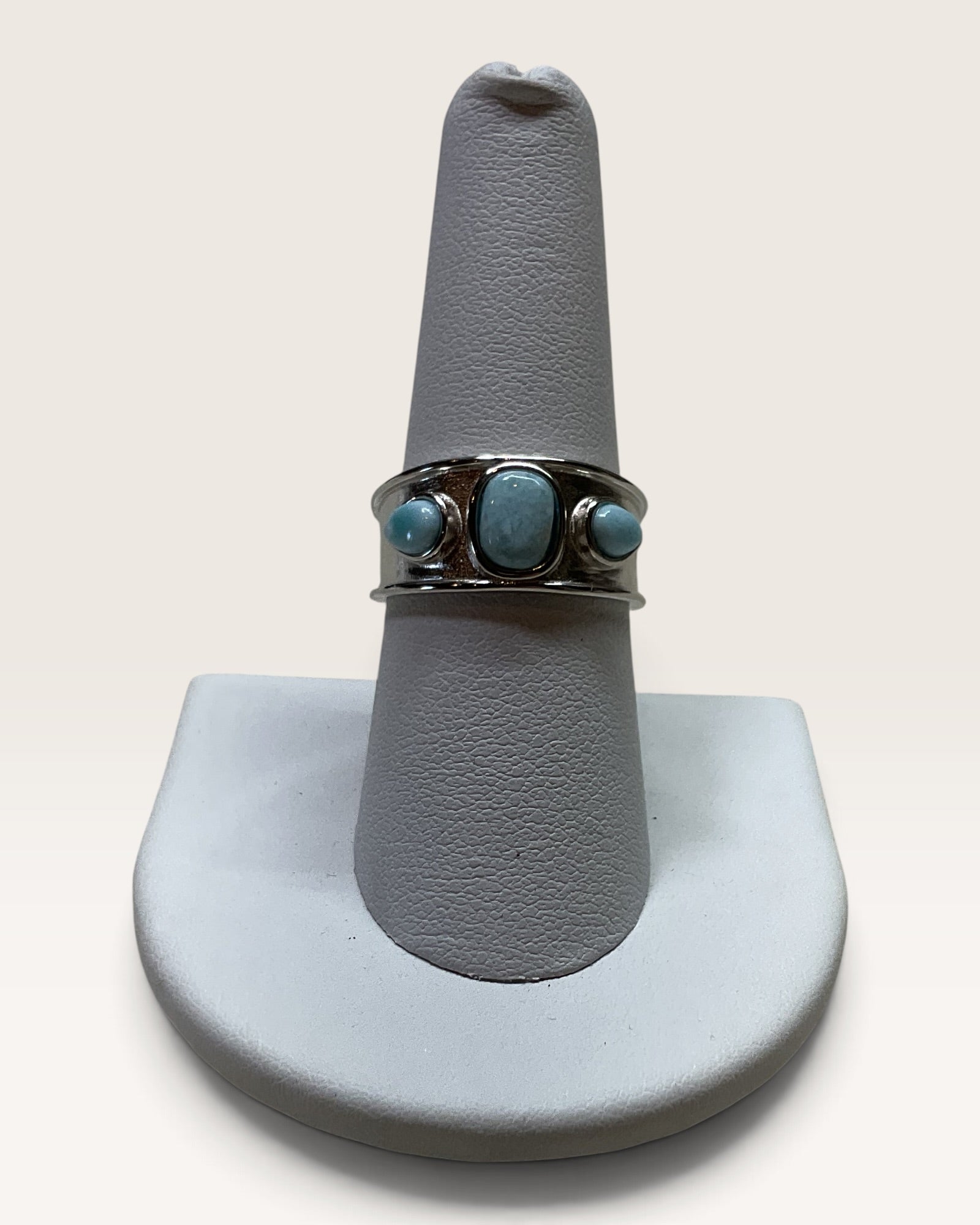 Natural Dominican Republic Larimar Gemstone Ring