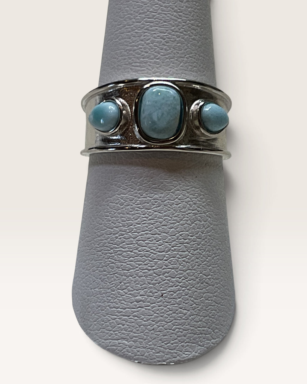 Natural Dominican Republic Larimar Gemstone Ring