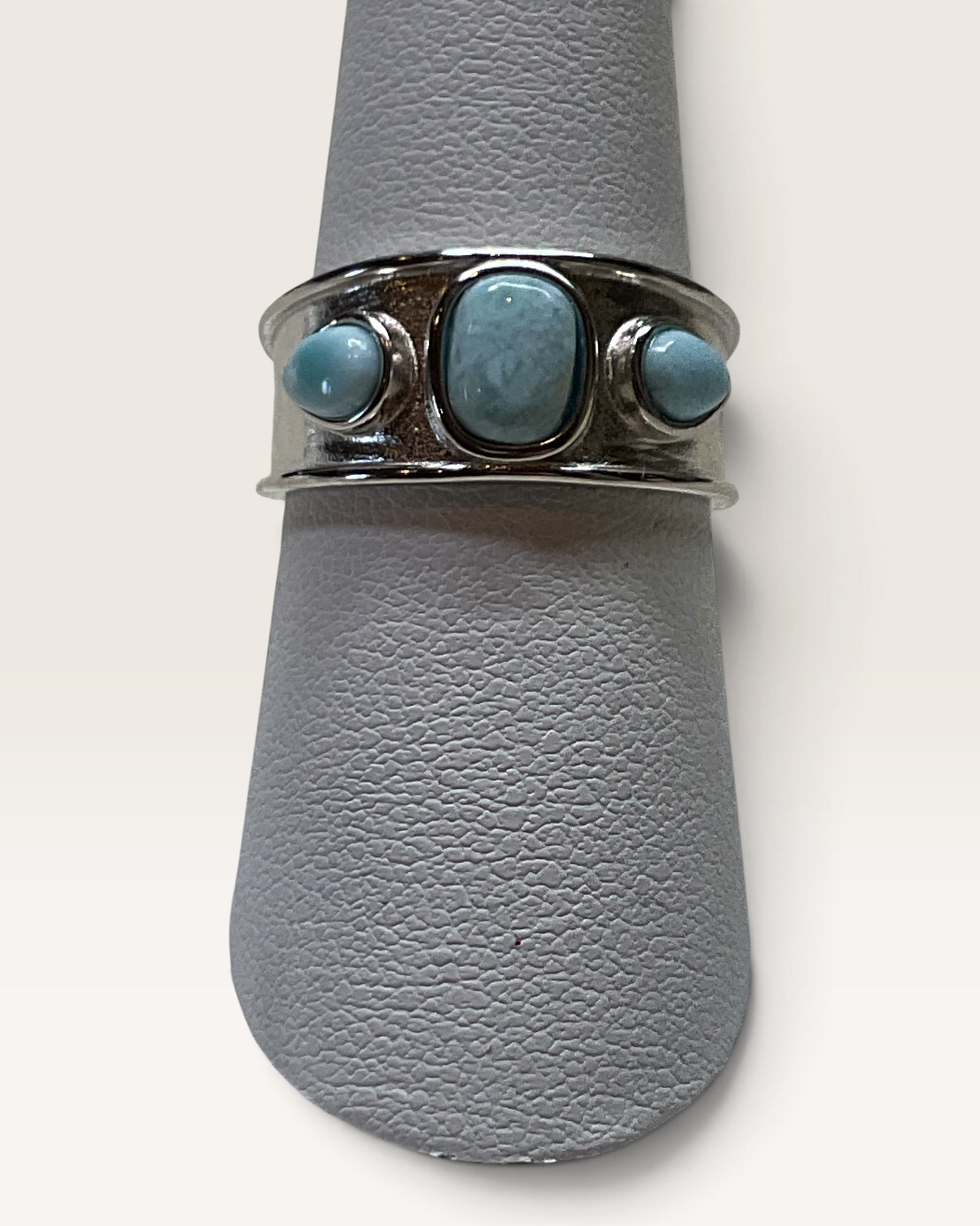Natural Dominican Republic Larimar Gemstone Ring