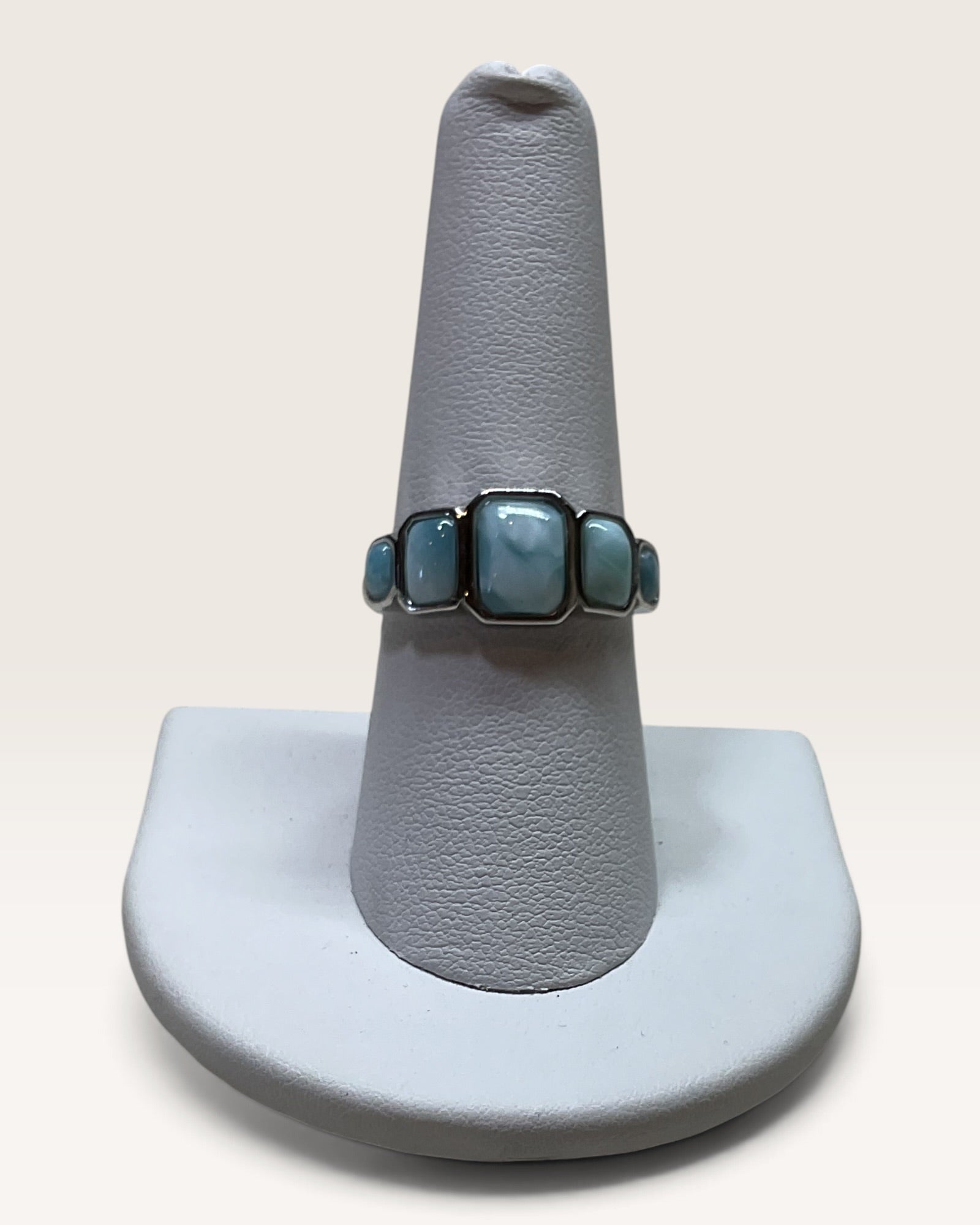 Natural Dominican Republic Larimar Gemstone Ring