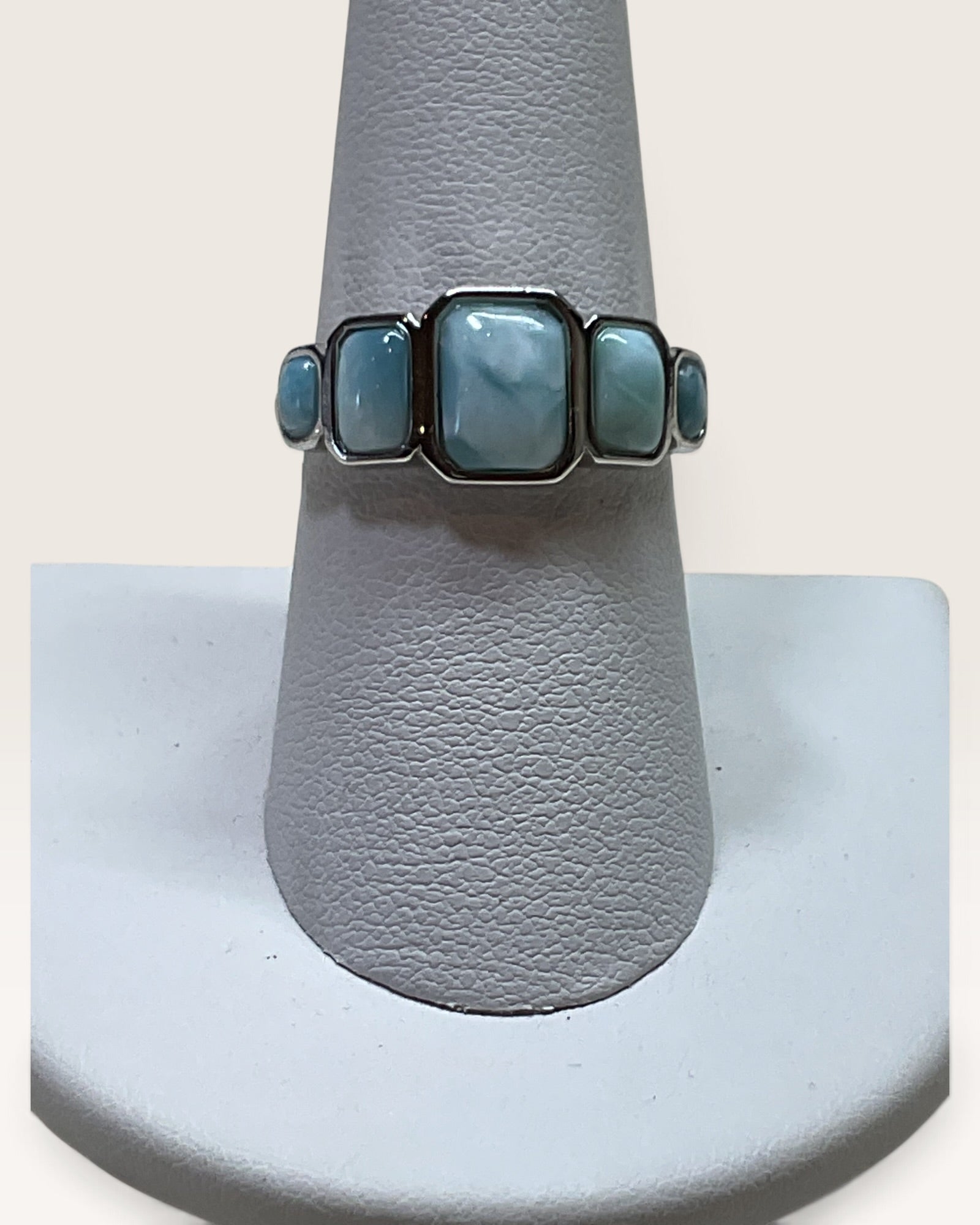 Natural Dominican Republic Larimar Gemstone Ring
