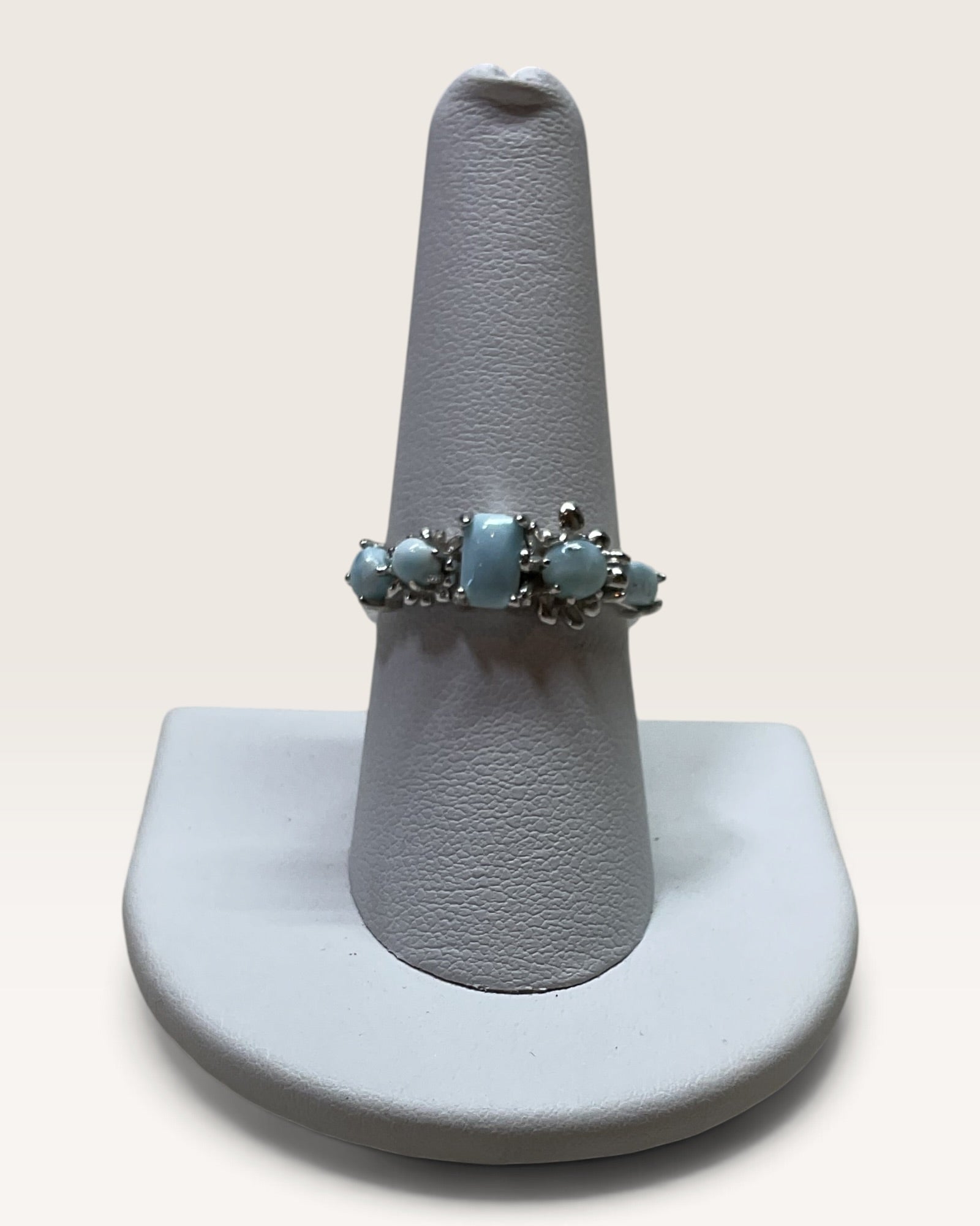 Natural Dominican Republic Larimar Gemstone Ring