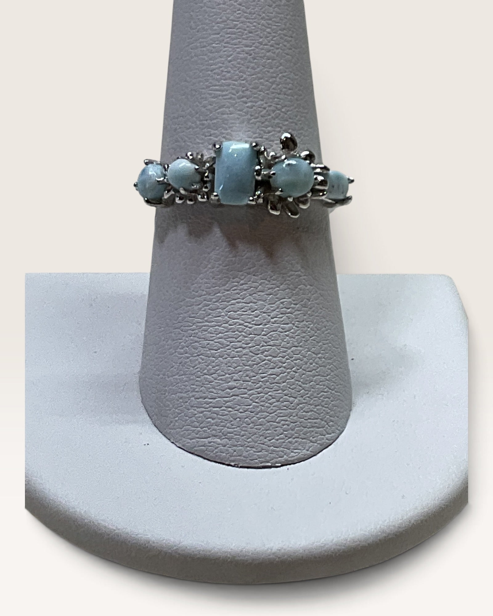 Natural Dominican Republic Larimar Gemstone Ring