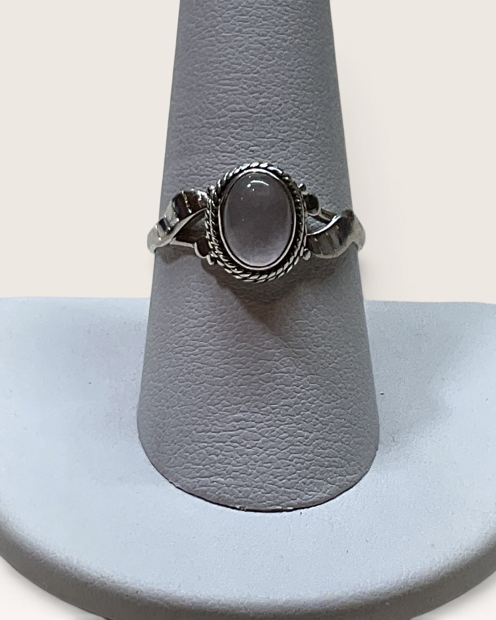 Sterling Silver Natural Rose Quartz Gemstone Ring