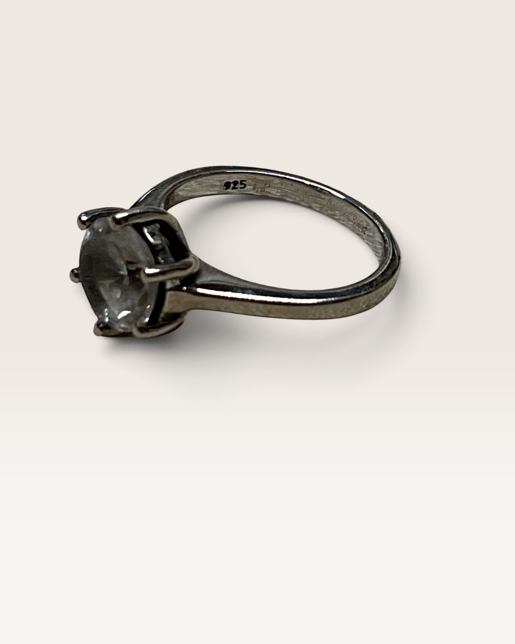 Sterling Silver Natural Rose Quartz Gemstone Ring