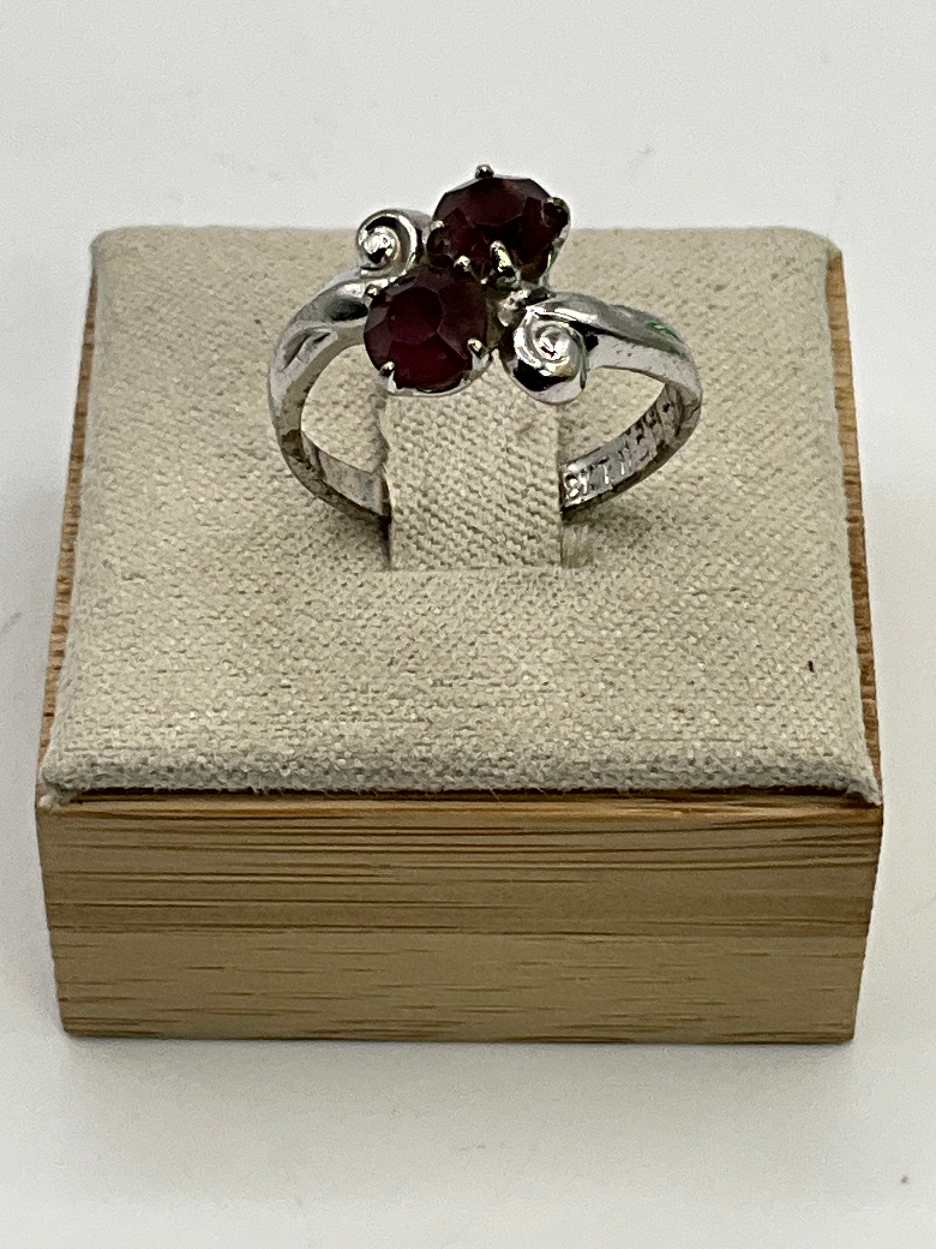 Double Pink Stone Ring - Estate Sale (Great Condition)