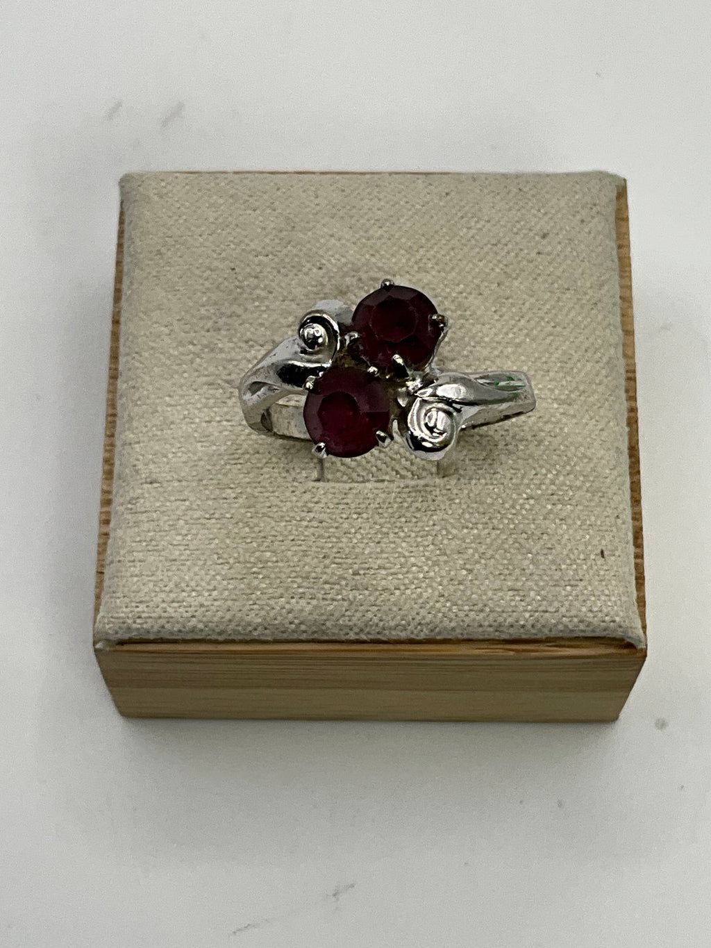 Double Pink Stone Ring - Estate Sale (Great Condition)