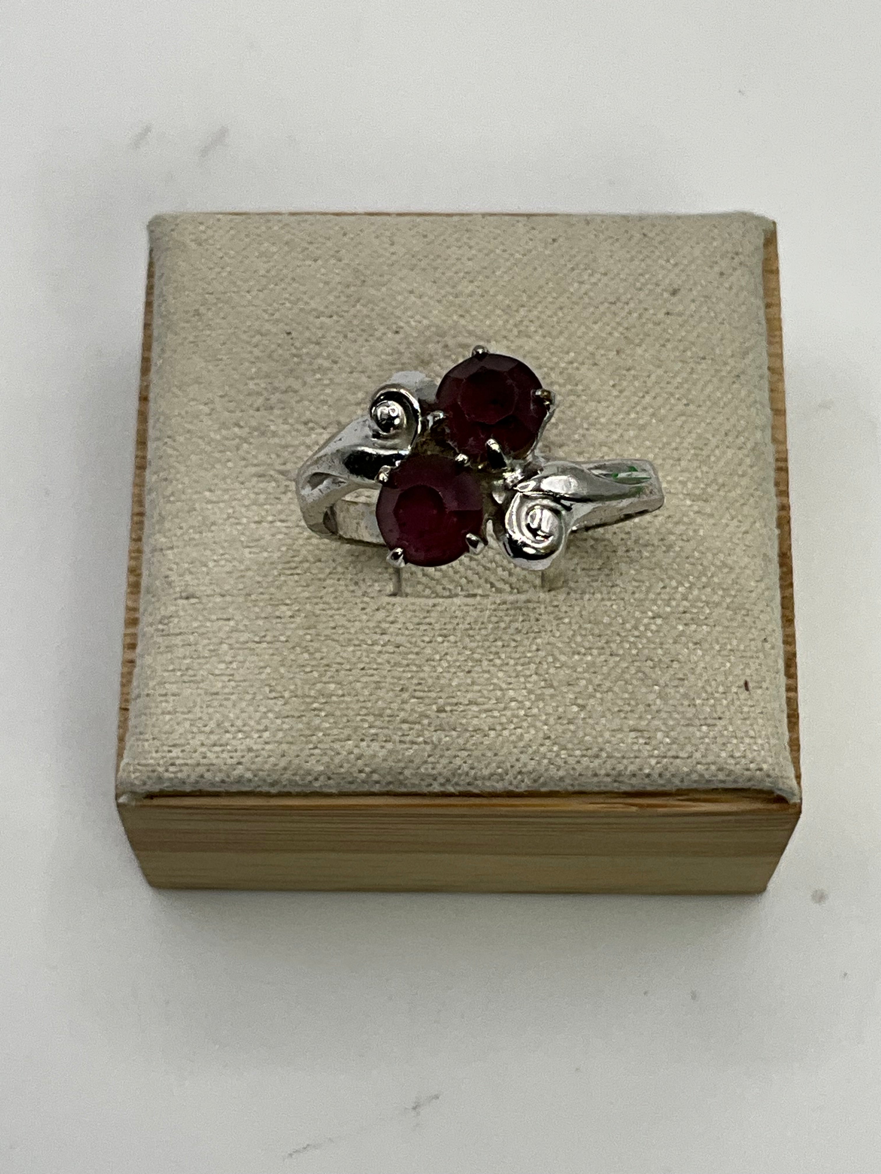 Double Pink Stone Ring - Estate Sale (Great Condition)