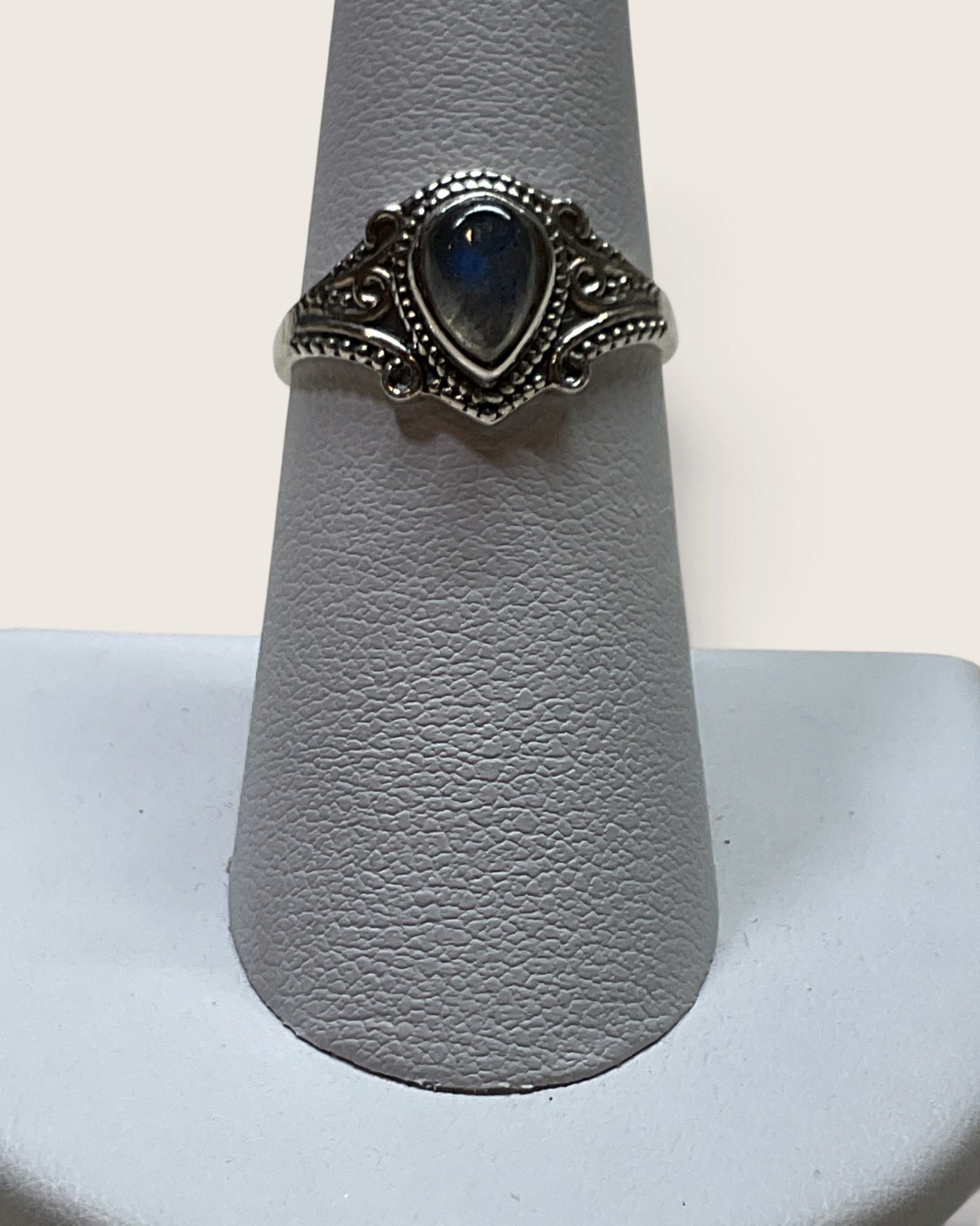Sterling Silver Natural Labradorite Gemstone Ring