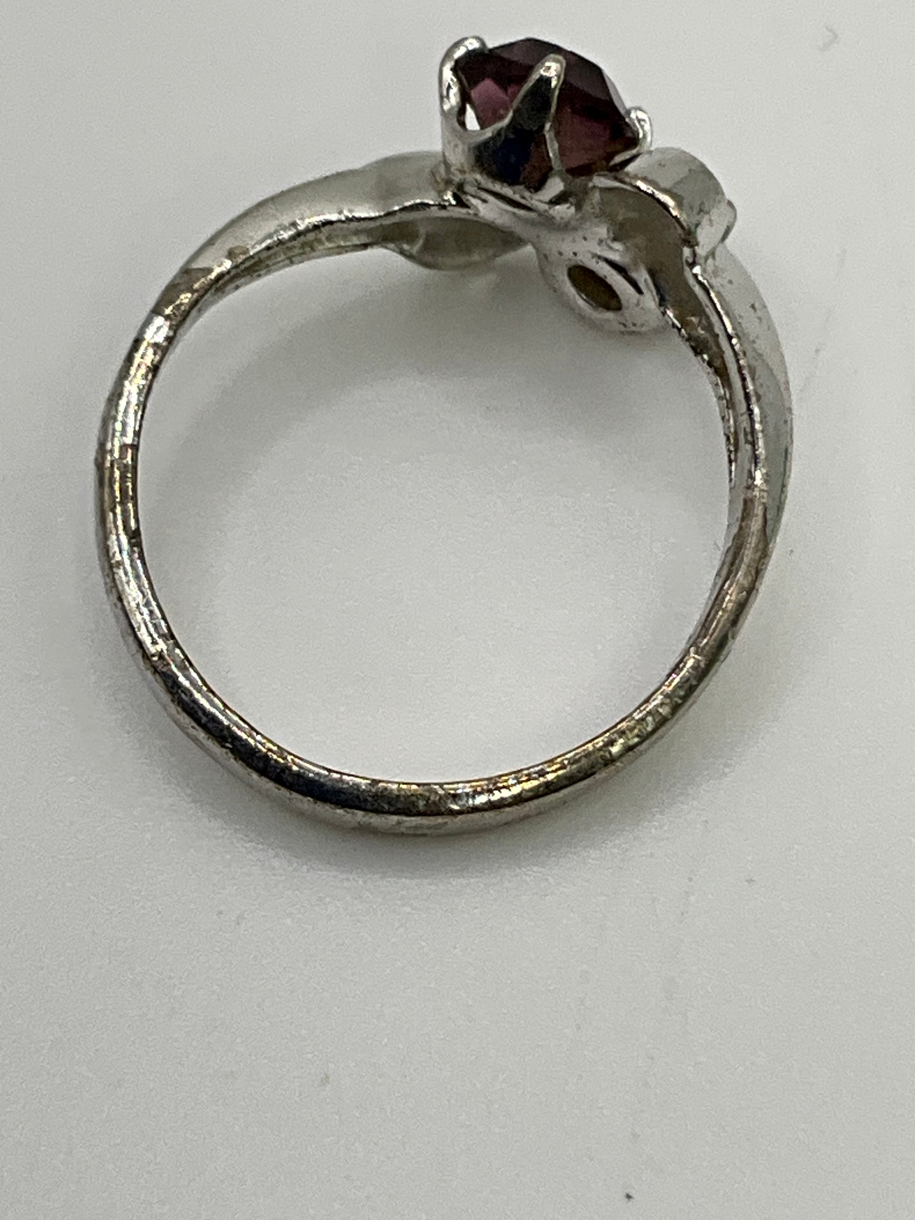 Double Pink Stone Ring - Estate Sale (Great Condition)