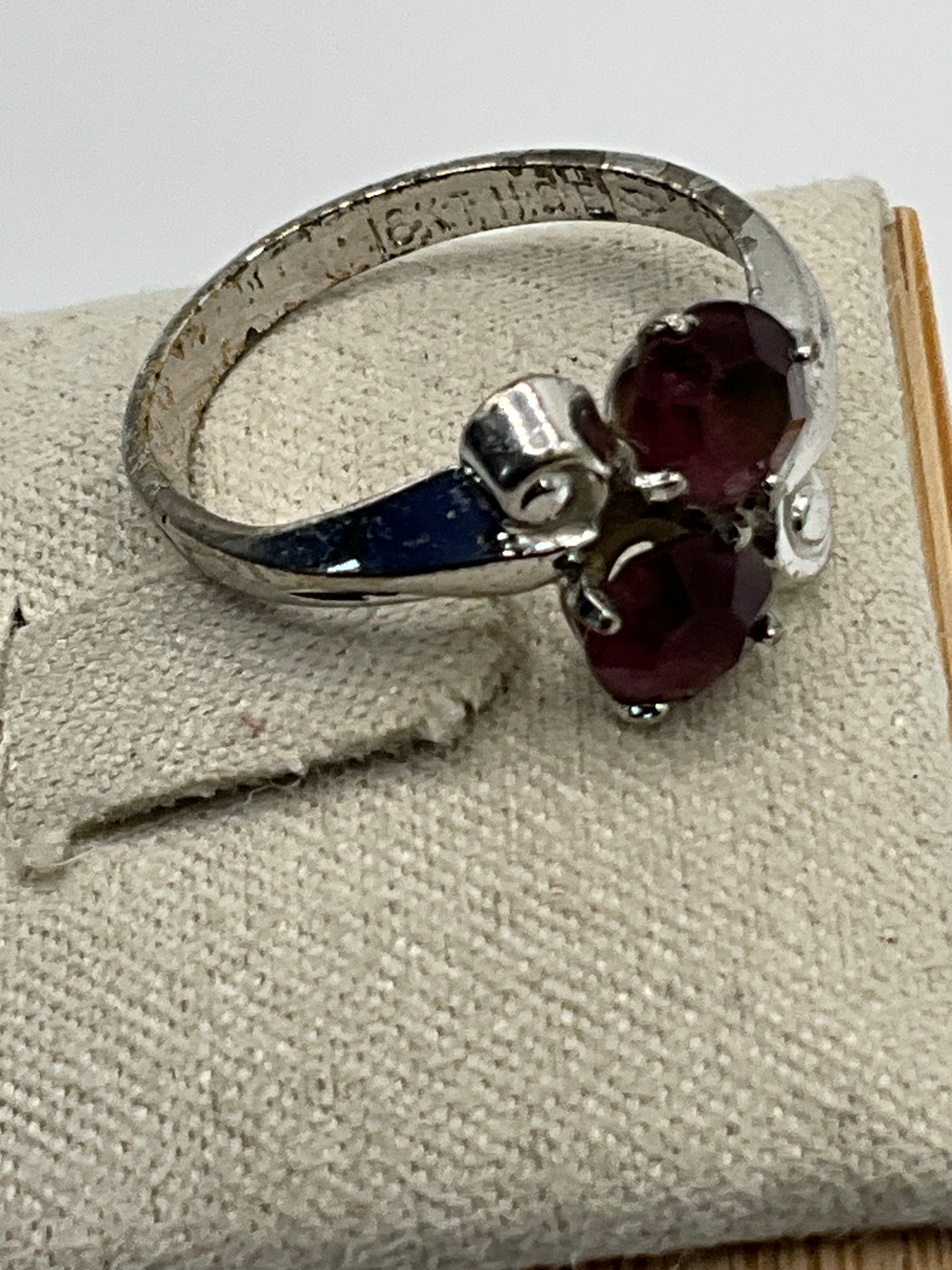 Double Pink Stone Ring - Estate Sale (Great Condition)