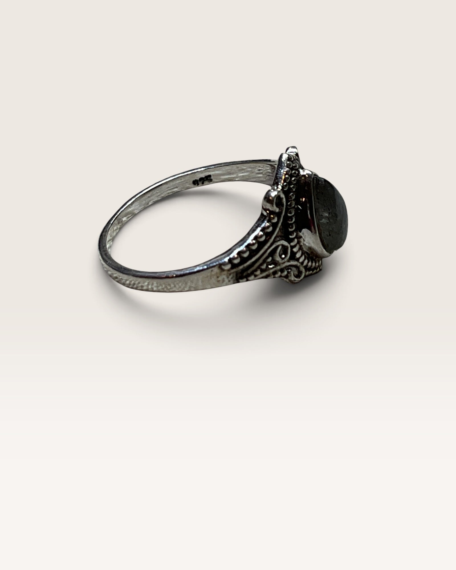 Sterling Silver Natural Labradorite Gemstone Ring