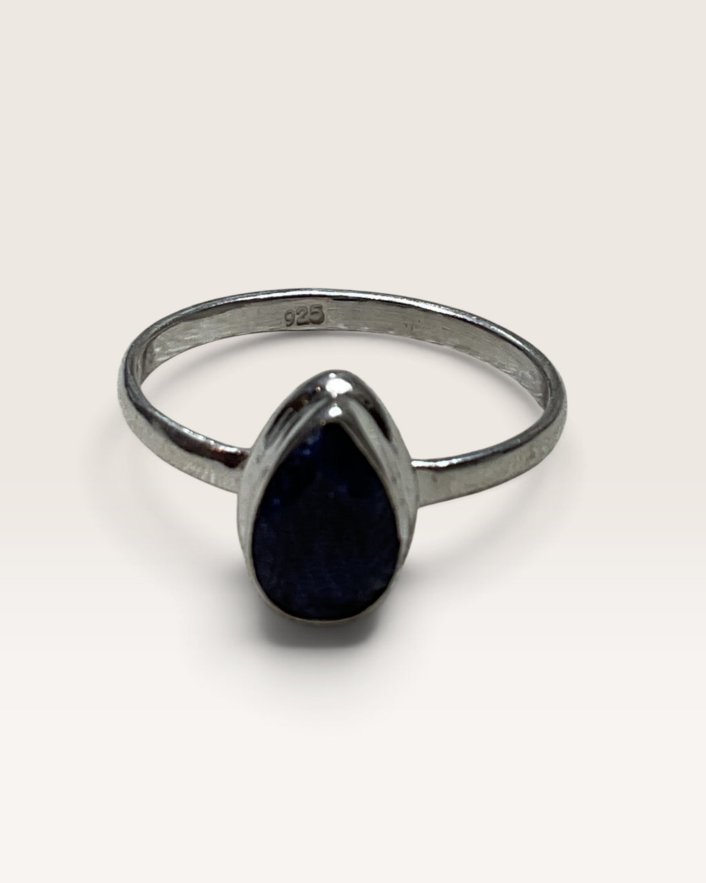 Sterling Silver Natural Sapphire Gemstone Ring