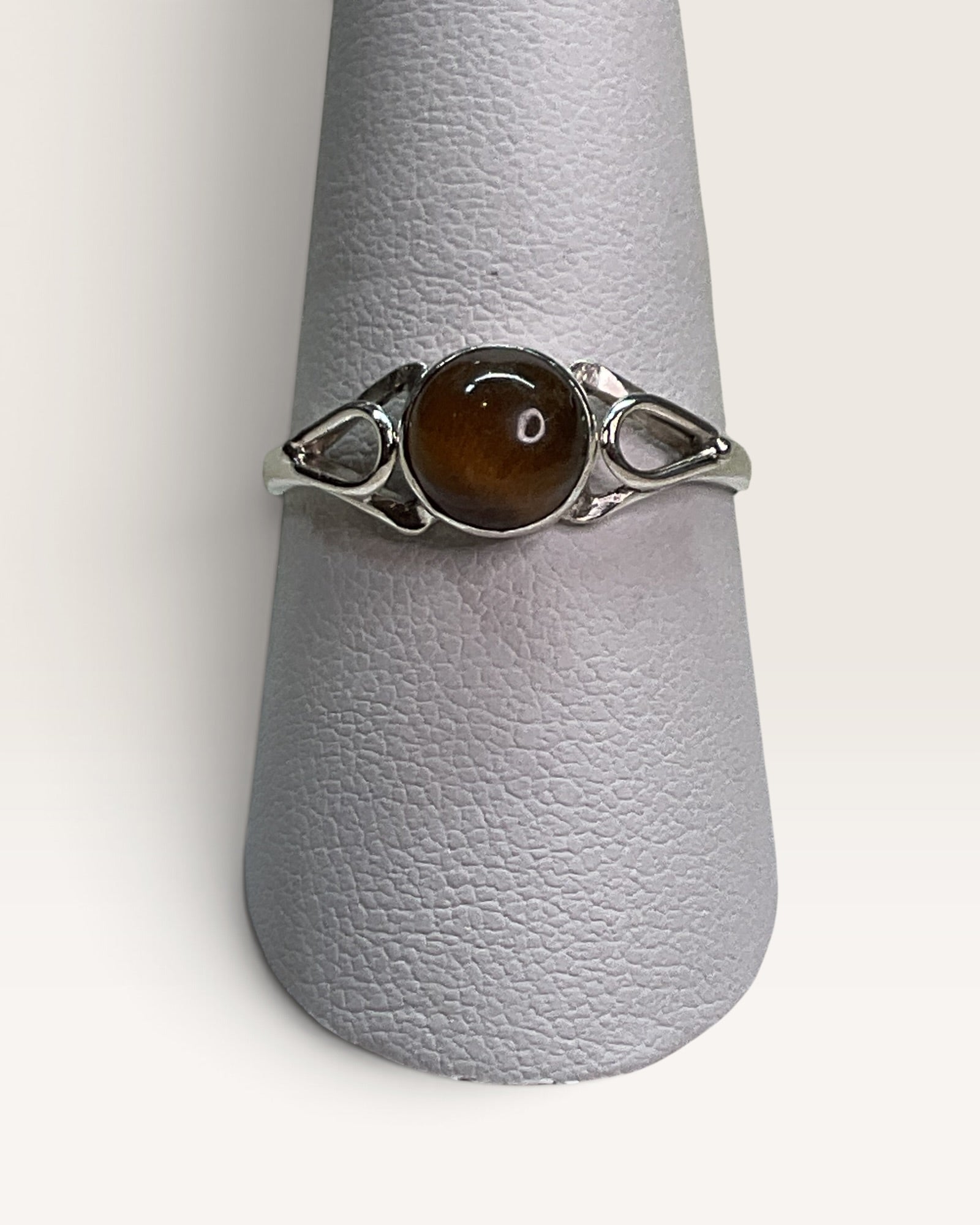 Sterling Silver Natural Tigers Eye Gemstone Ring