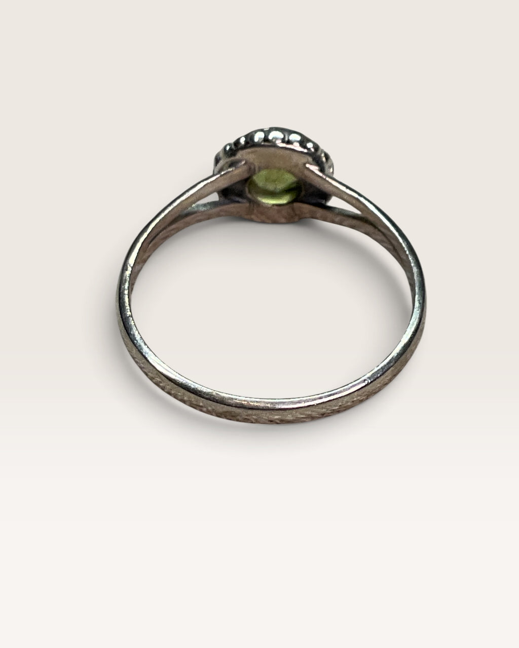 Sterling Silver Natural Peridot Gemstone Ring