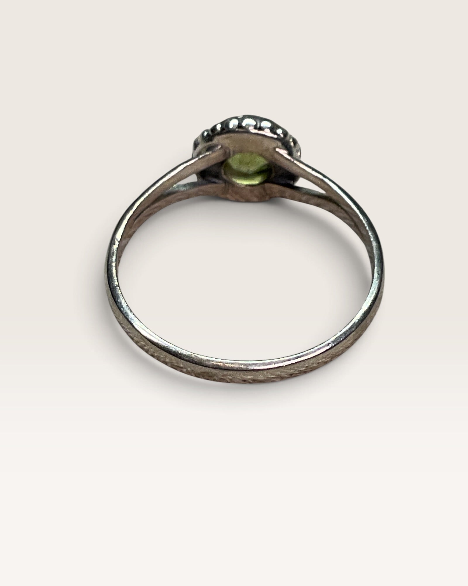 Sterling Silver Natural Peridot Gemstone Ring
