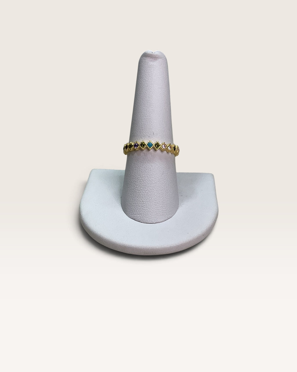 18k Gold Over Sterling Silver All Natural Gemstone Ring