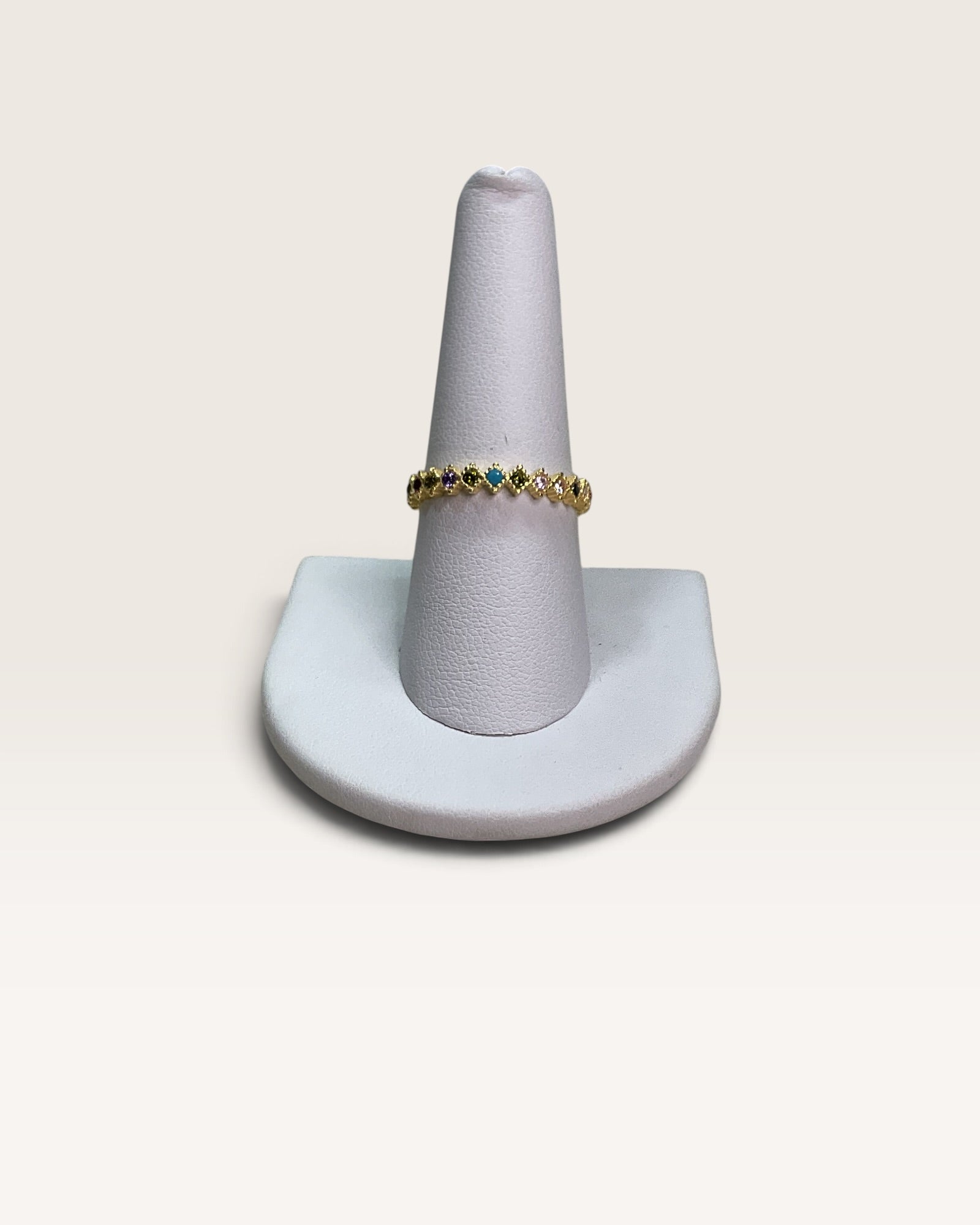 18k Gold Over Sterling Silver All Natural Gemstone Ring