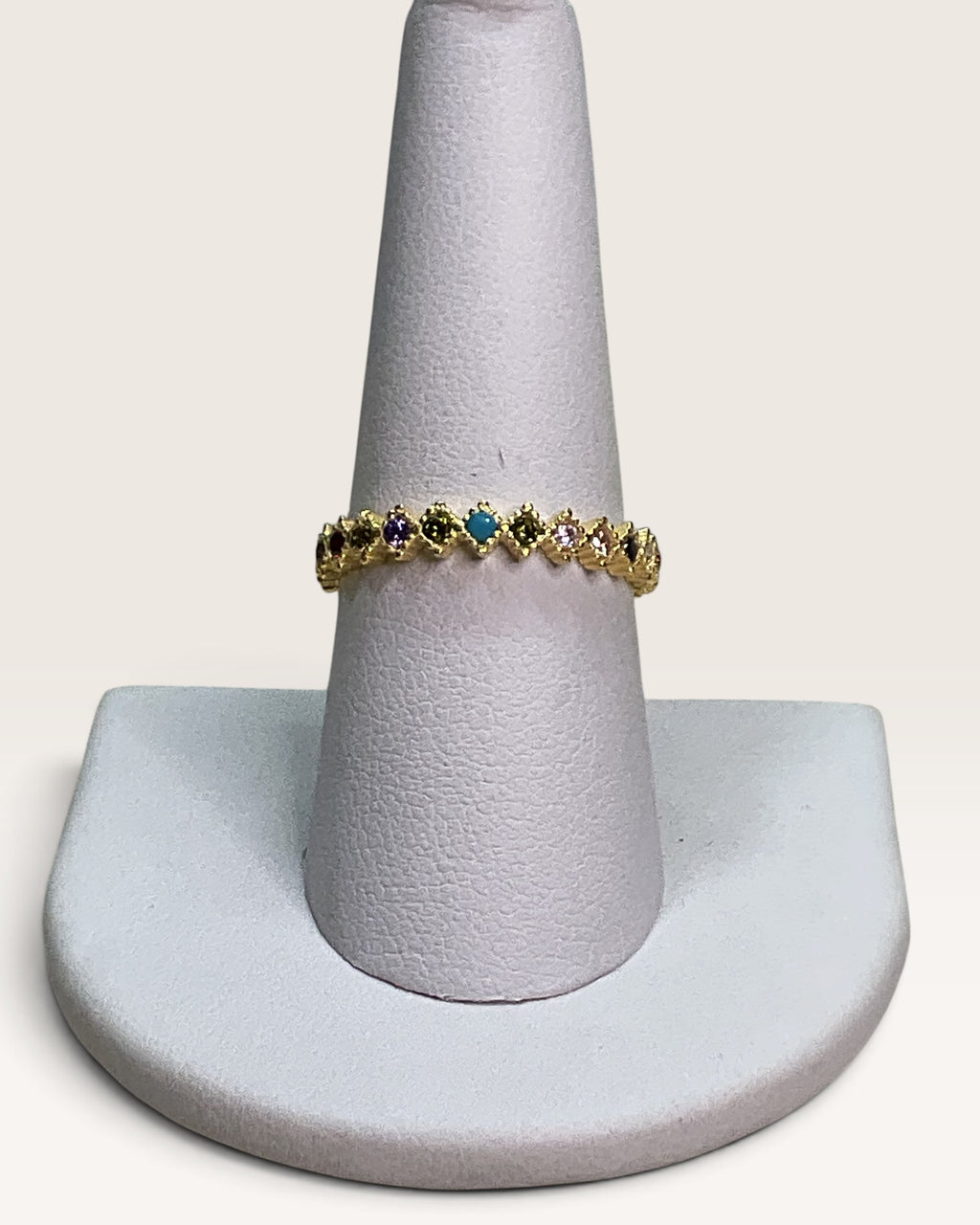 18k Gold Over Sterling Silver All Natural Gemstone Ring