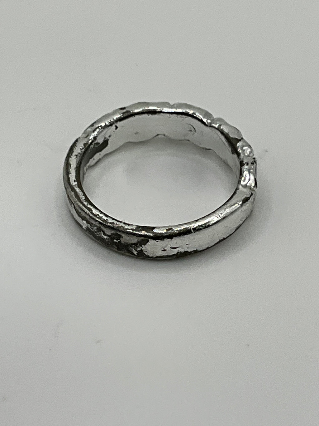 Disney Mickey Icon Band Ring | Silver Tone Stackable Ring - Estate Sale (Great Condition)