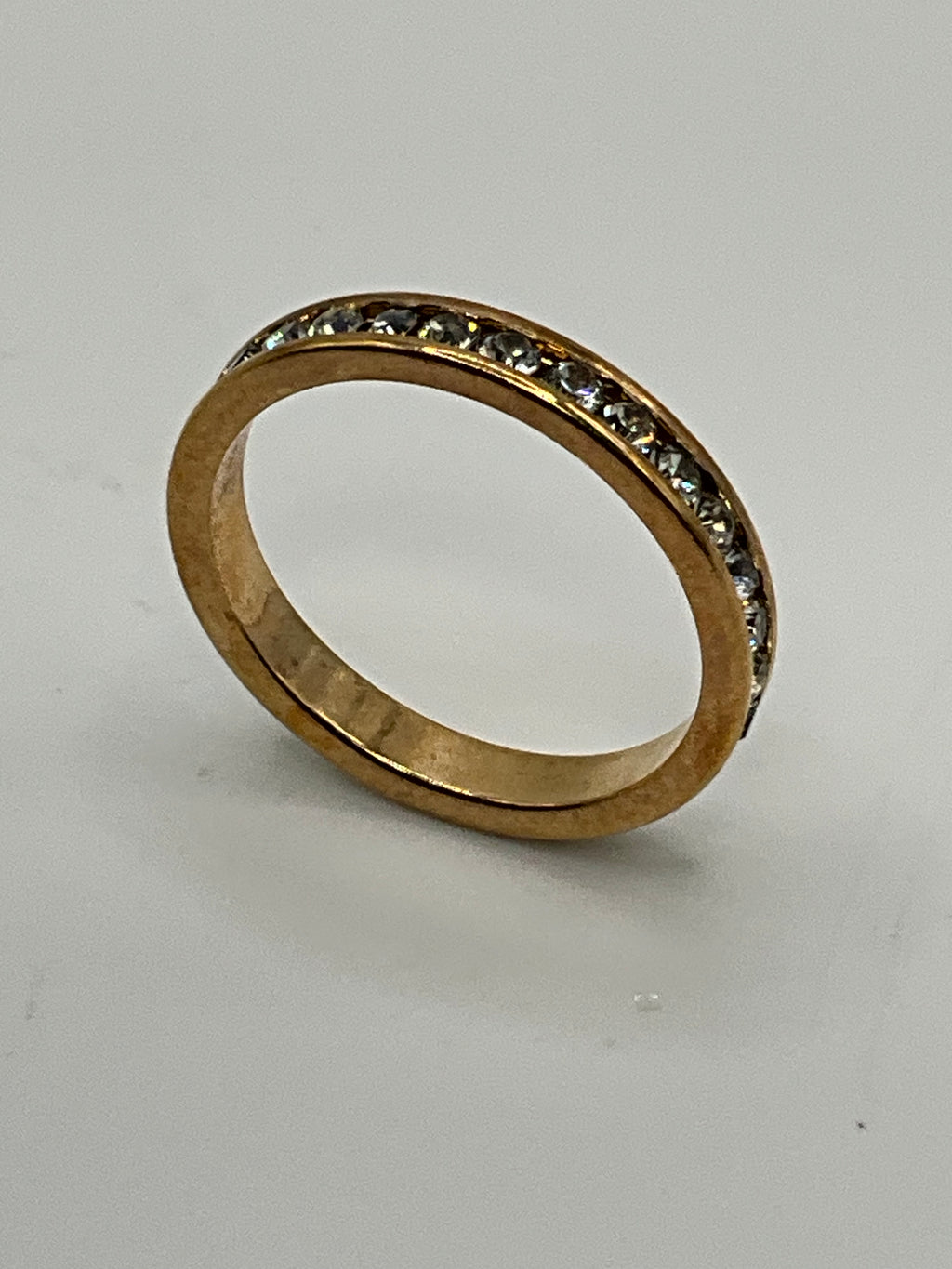 Avon Gold-tone And Pave CZ Ring Band  - Estate Sale (Great Condition)