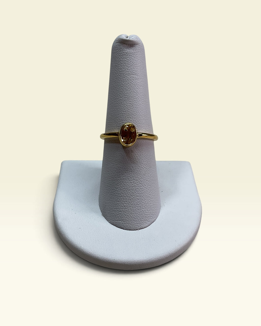 Sterling Silver Natural Citrine Gemstone Ring