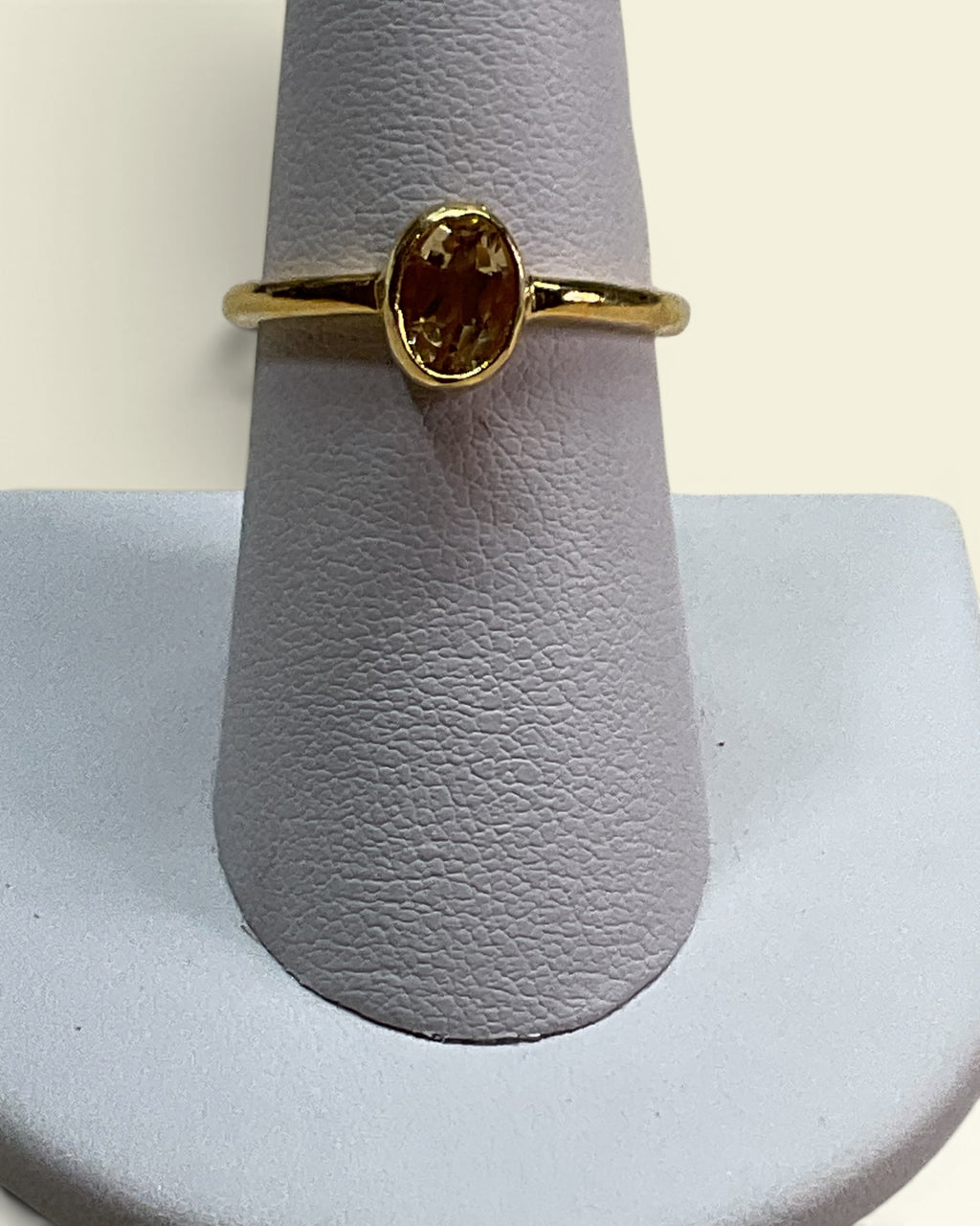 Sterling Silver Natural Citrine Gemstone Ring