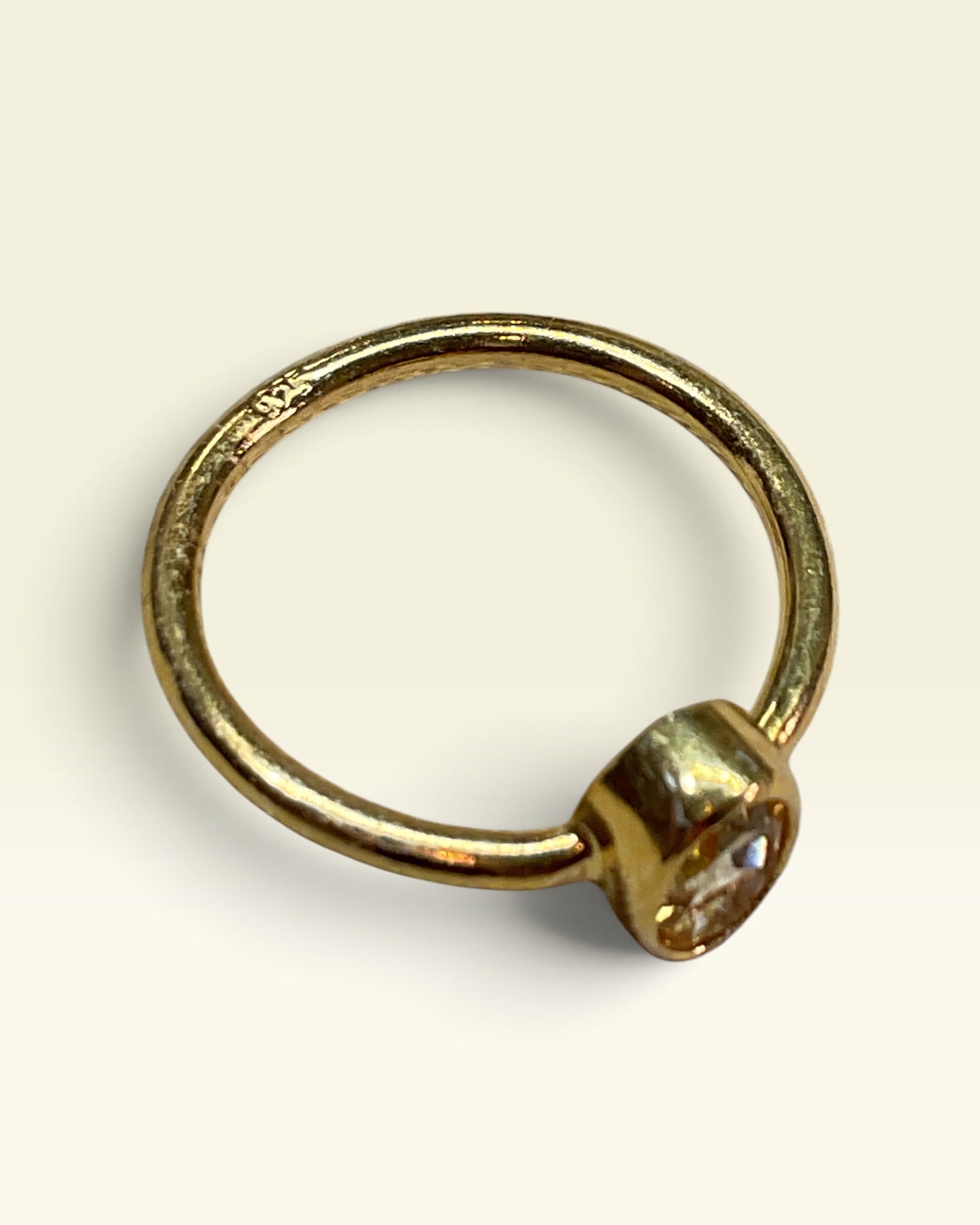 Sterling Silver Natural Citrine Gemstone Ring