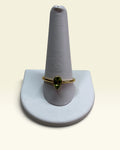 18k Gold Over Sterling Silver Natural Peridot Gemstone Ring