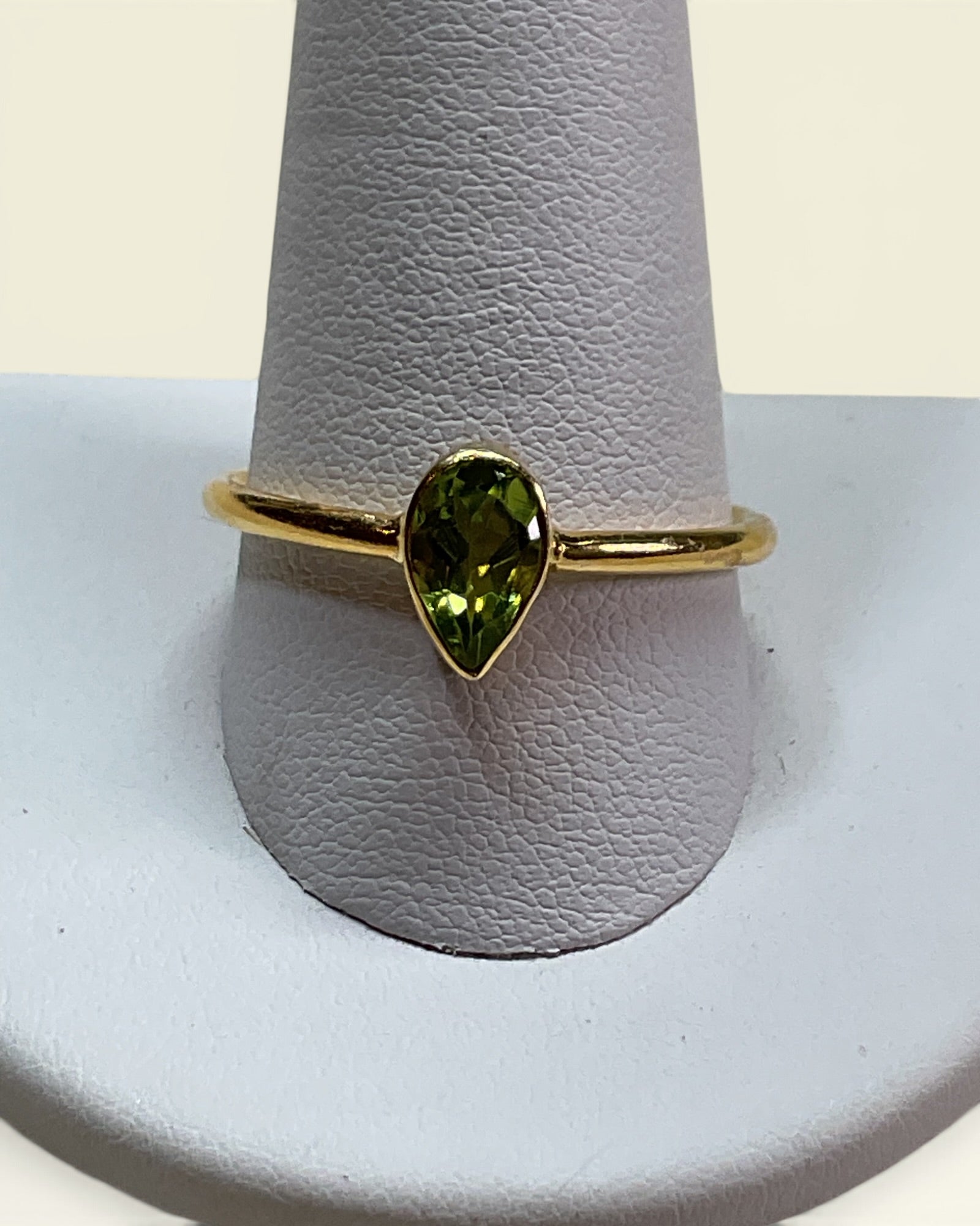 Sterling Silver Natural Peridot Gemstone Ring