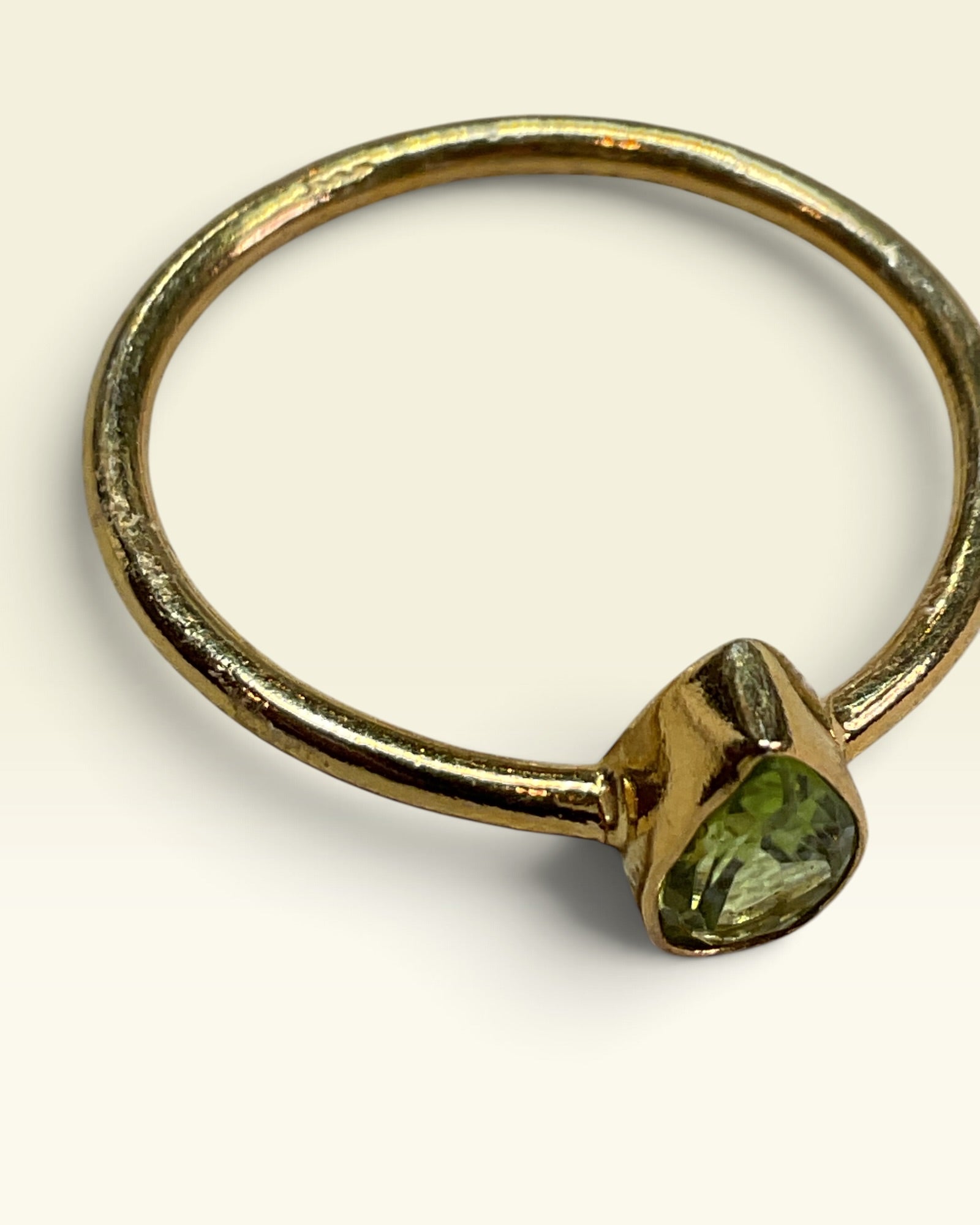 Sterling Silver Natural Peridot Gemstone Ring