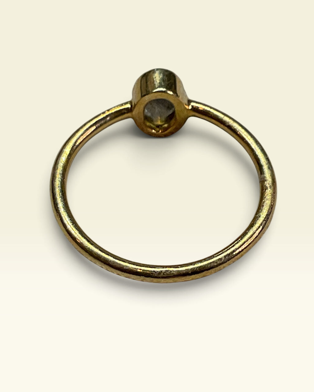18k Gold Over Sterling Silver Natural Labradorite Gemstone Ring