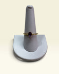 18k Gold Over Sterling Silver Natural Amethyst Gemstone Ring