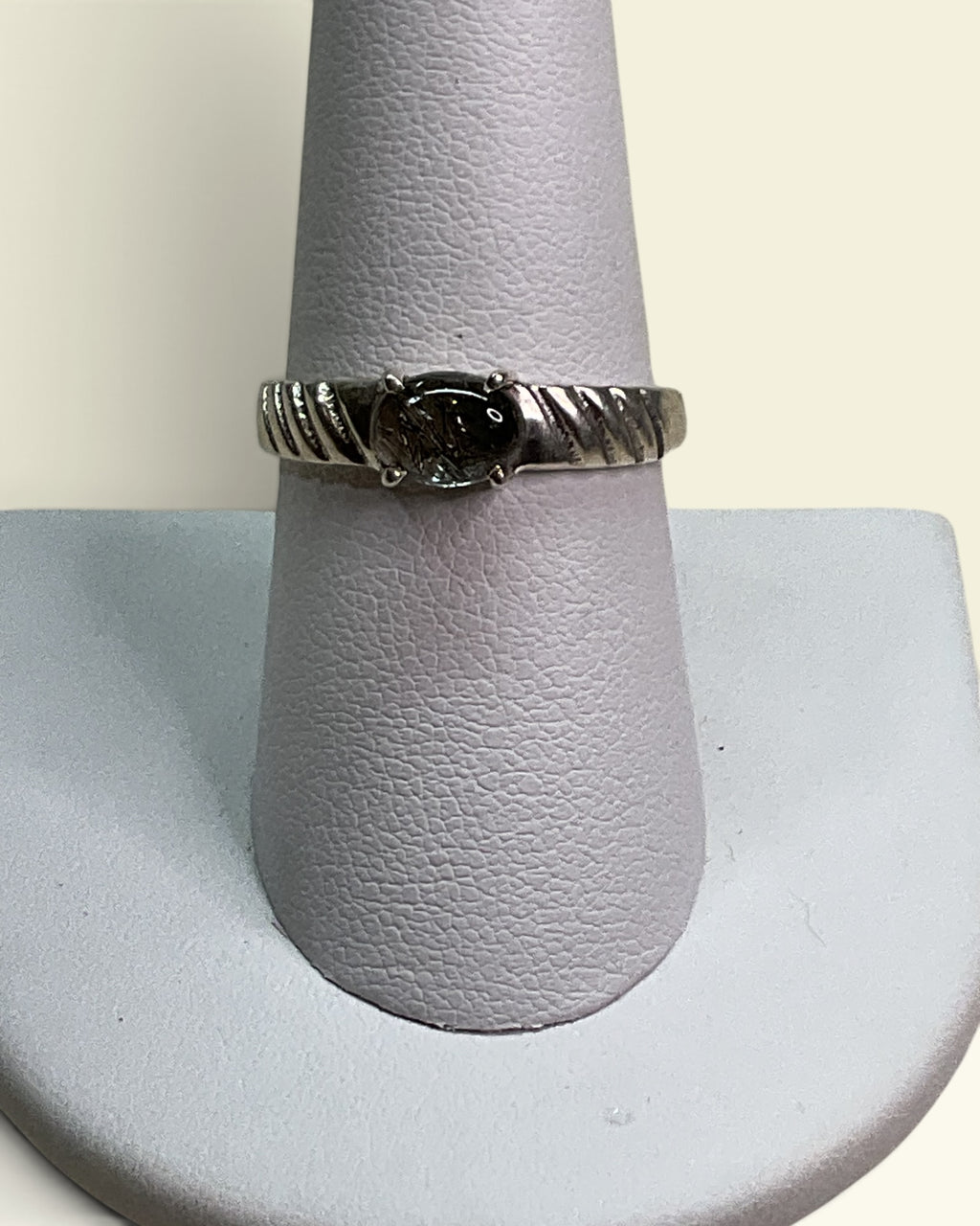 Sterling Silver Natural Rutilated Quartz Gemstone Ring