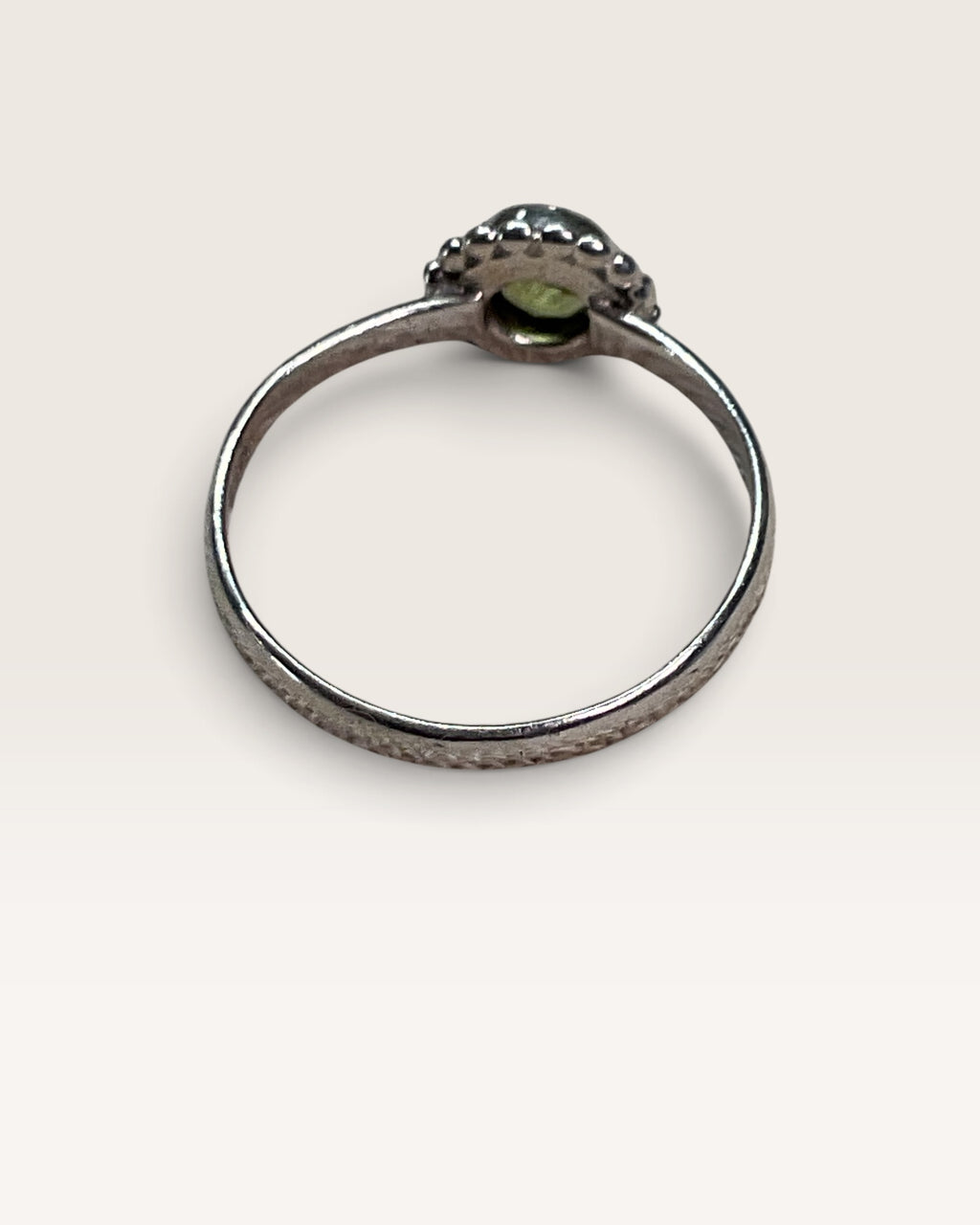 Sterling Silver Natural Peridot Gemstone Ring