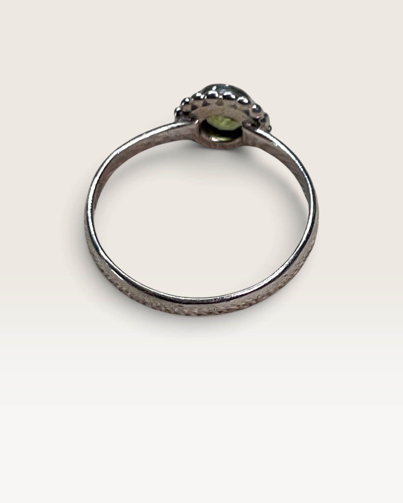 Sterling Silver Natural Peridot Gemstone Ring