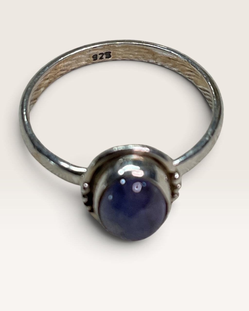 Sterling Silver Natural Tanzanite Gemstone Ring