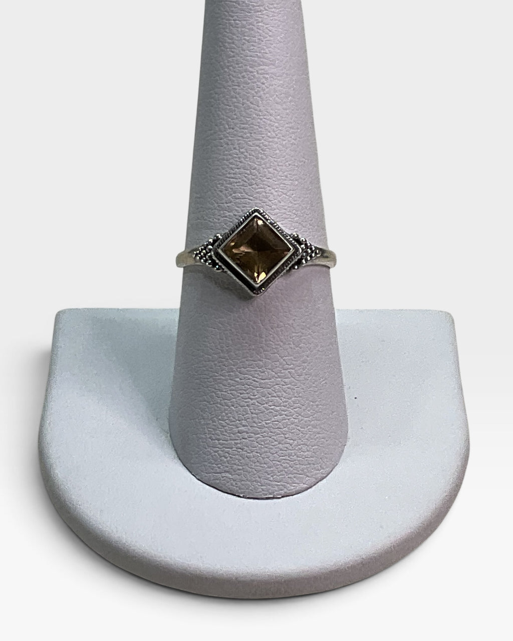 Sterling Silver Natural Citrine Gemstone Ring